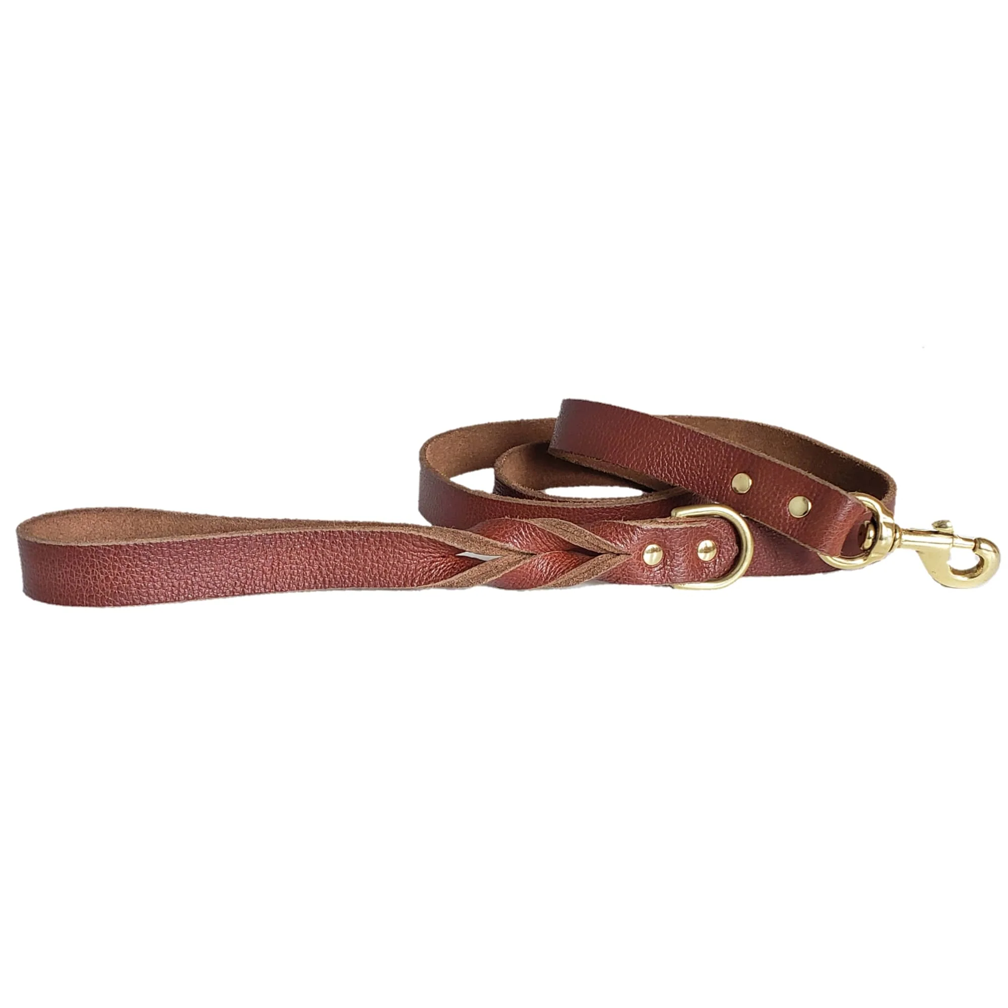Black Leather Dog Leash and Collar Set - Made in Canada - Image 8