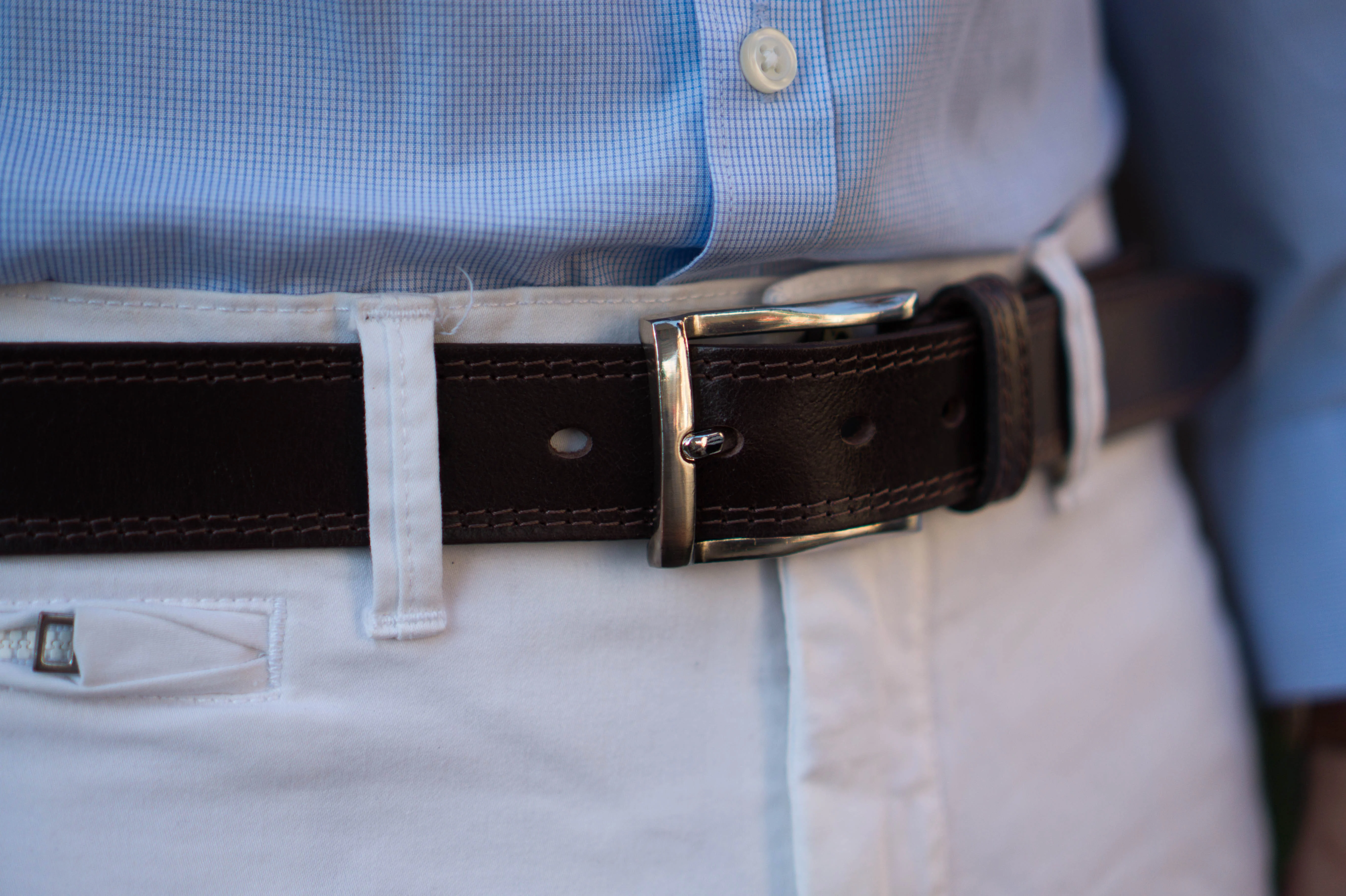 The Milestone Belt - Brown Formal 100% Real Leather Belt Made in Canada - Image 7