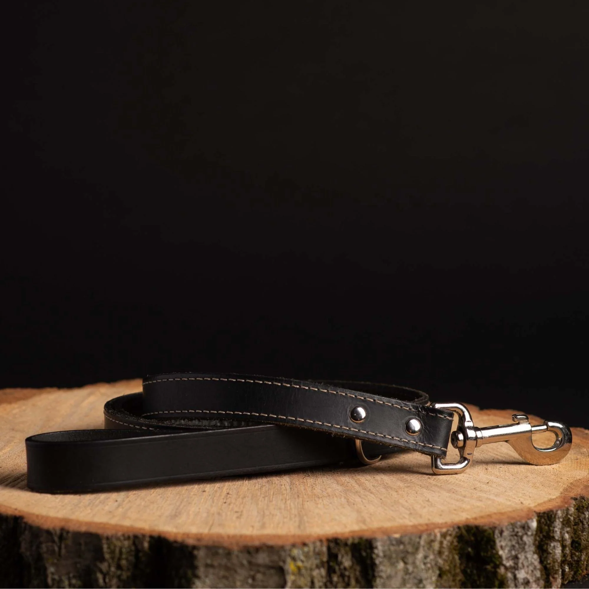 Brown Stitched Leather Dog Leash 60'' - Made in Canada - Image 5