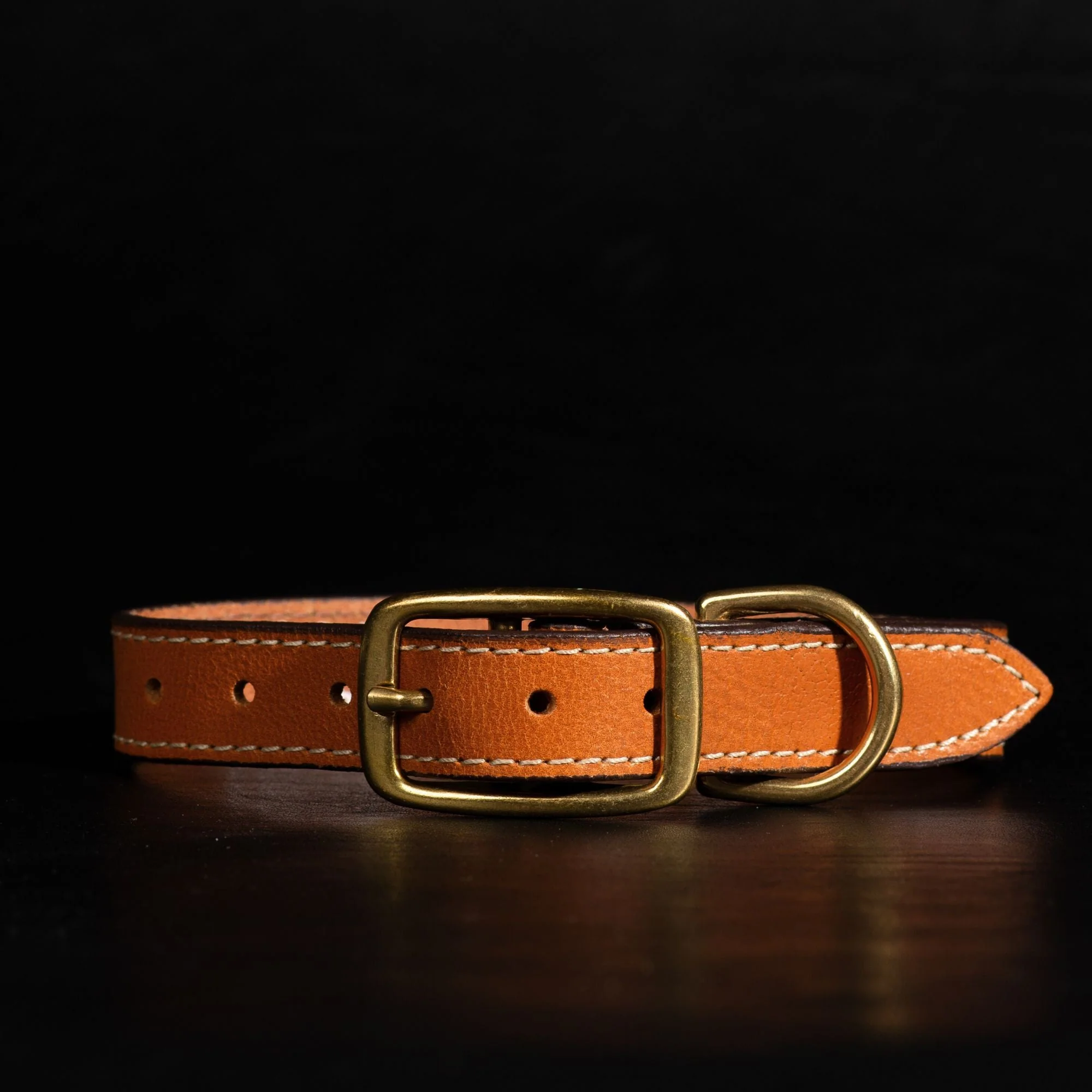 Trailblazer - Brown Stitched Premium Leather Dog Collar - Made in Canada - Image 4