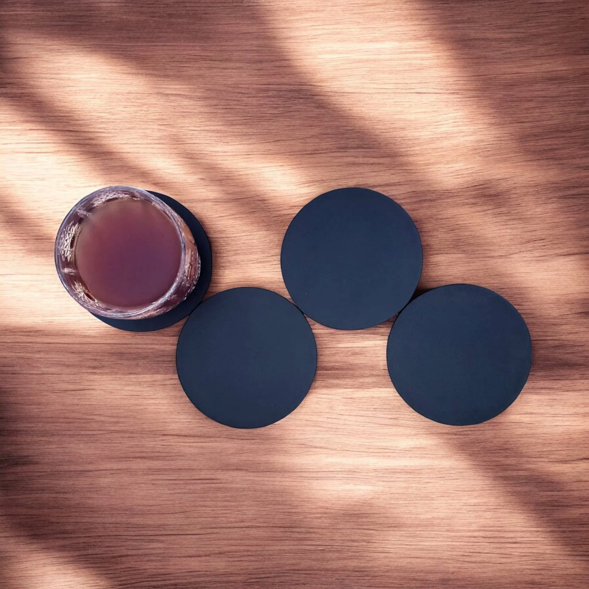Circle Coasters - Cognac Distressed Leather Coasters - Made in Canada - Image 6
