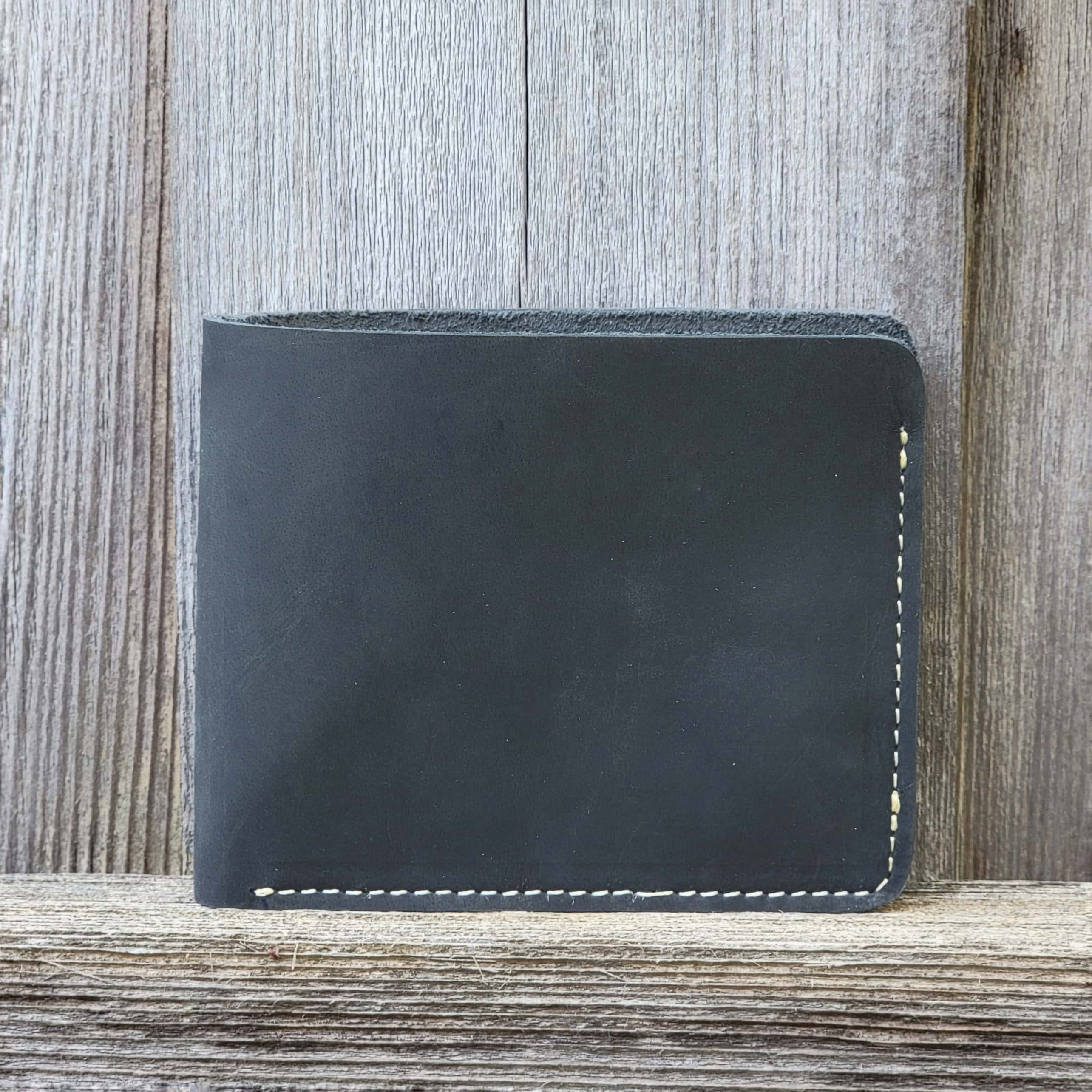 Cognac Full Grain Leather Wallet with Coin Pouch - Image 8