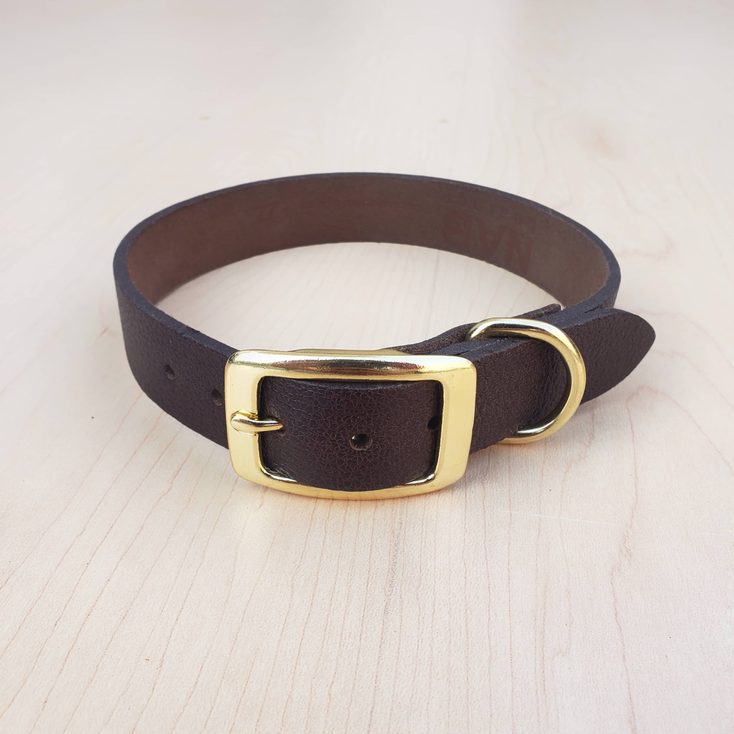 Cognac Leather Dog Leash and Collar Set - Made in Canada - Image 6