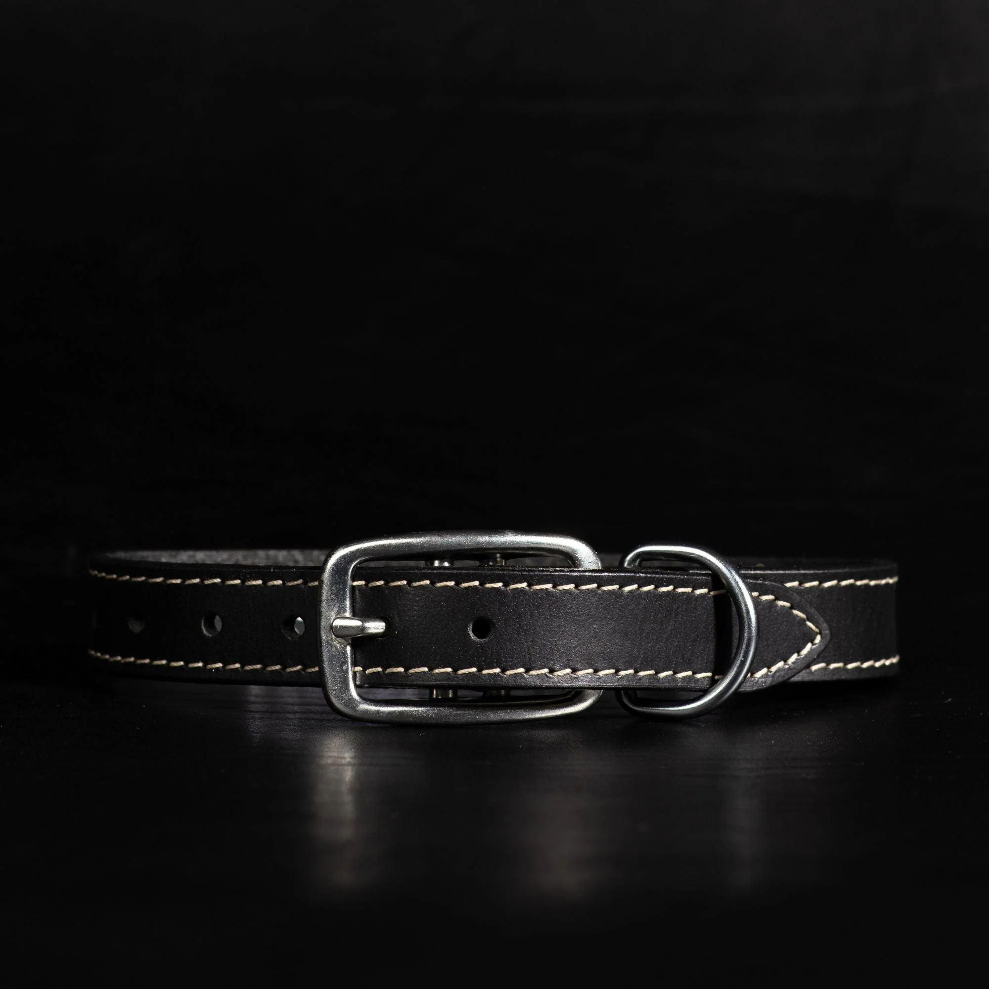 Trailblazer - Cognac Stitched Premium Leather Dog Collar - Made in Canada - Image 4