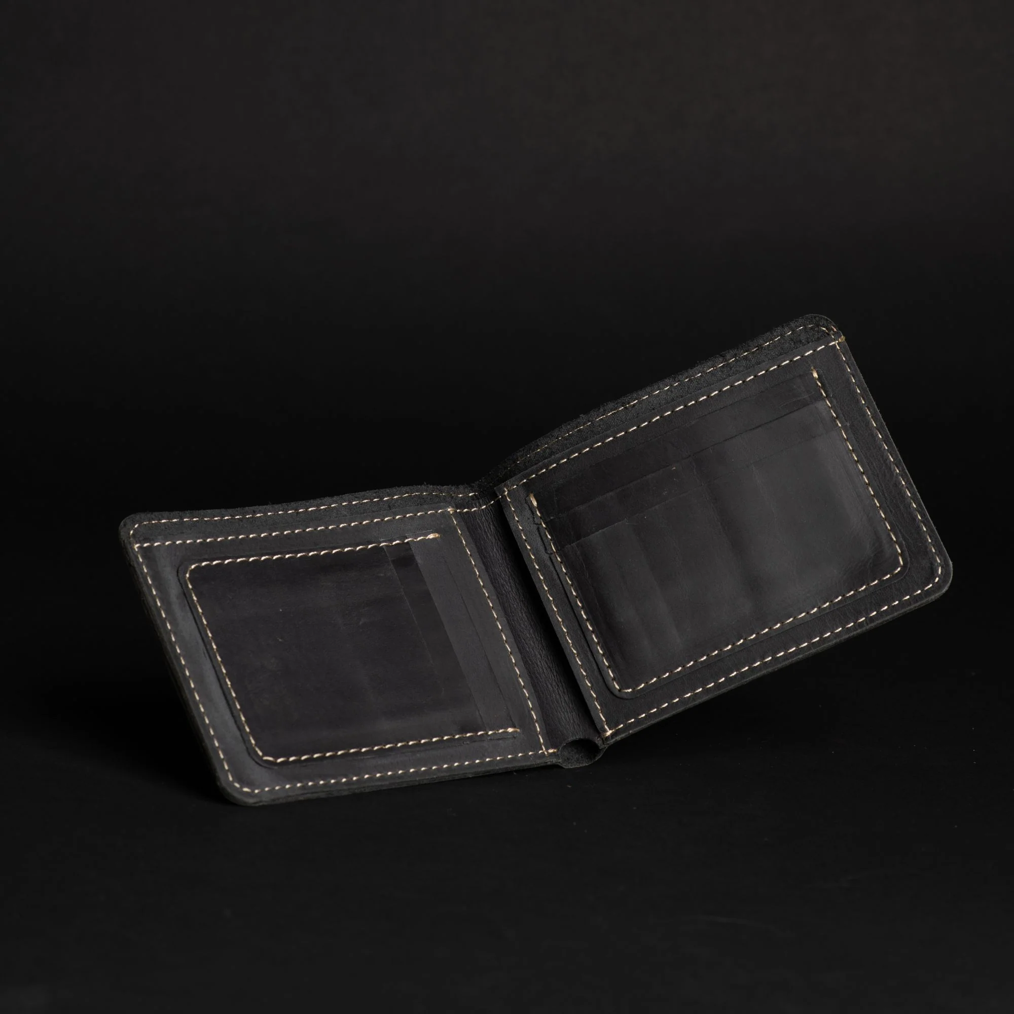 Brown Full Grain Leather Minimalist Wallet - Image 8