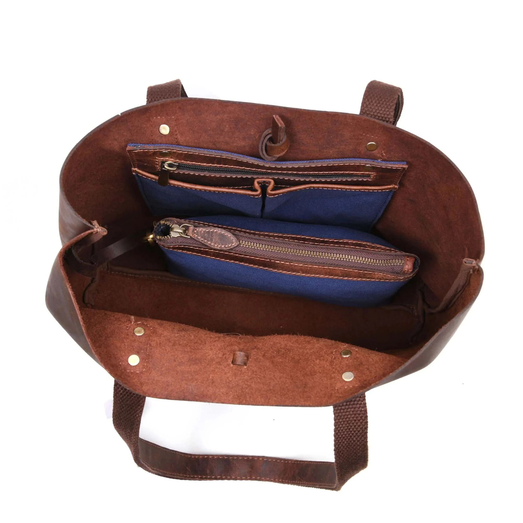 Tolredo - Brown Leather Tote Bag with Leather Closure - Image 7