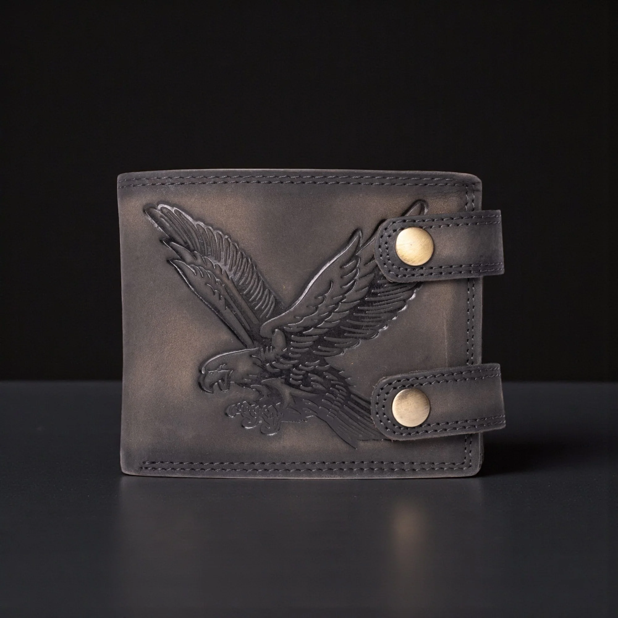 Eagle's Crest Wallet - Brown Full Grain Leather Wallet - Image 6