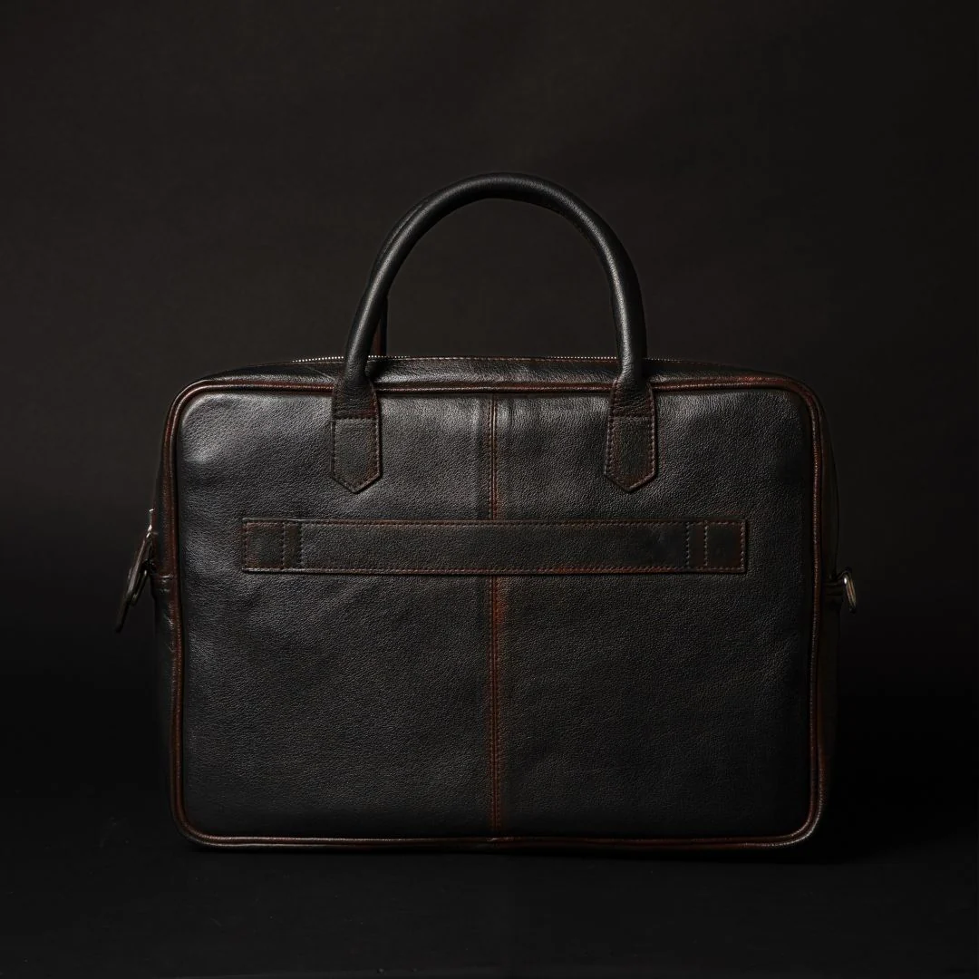 Ember - Hand-Dyed Full-Grain Leather Laptop Bag - Image 3