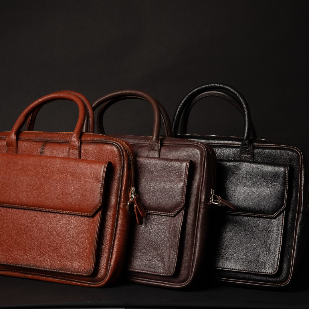 Ember - Hand-Dyed Full-Grain Leather Laptop Bag - Image 6