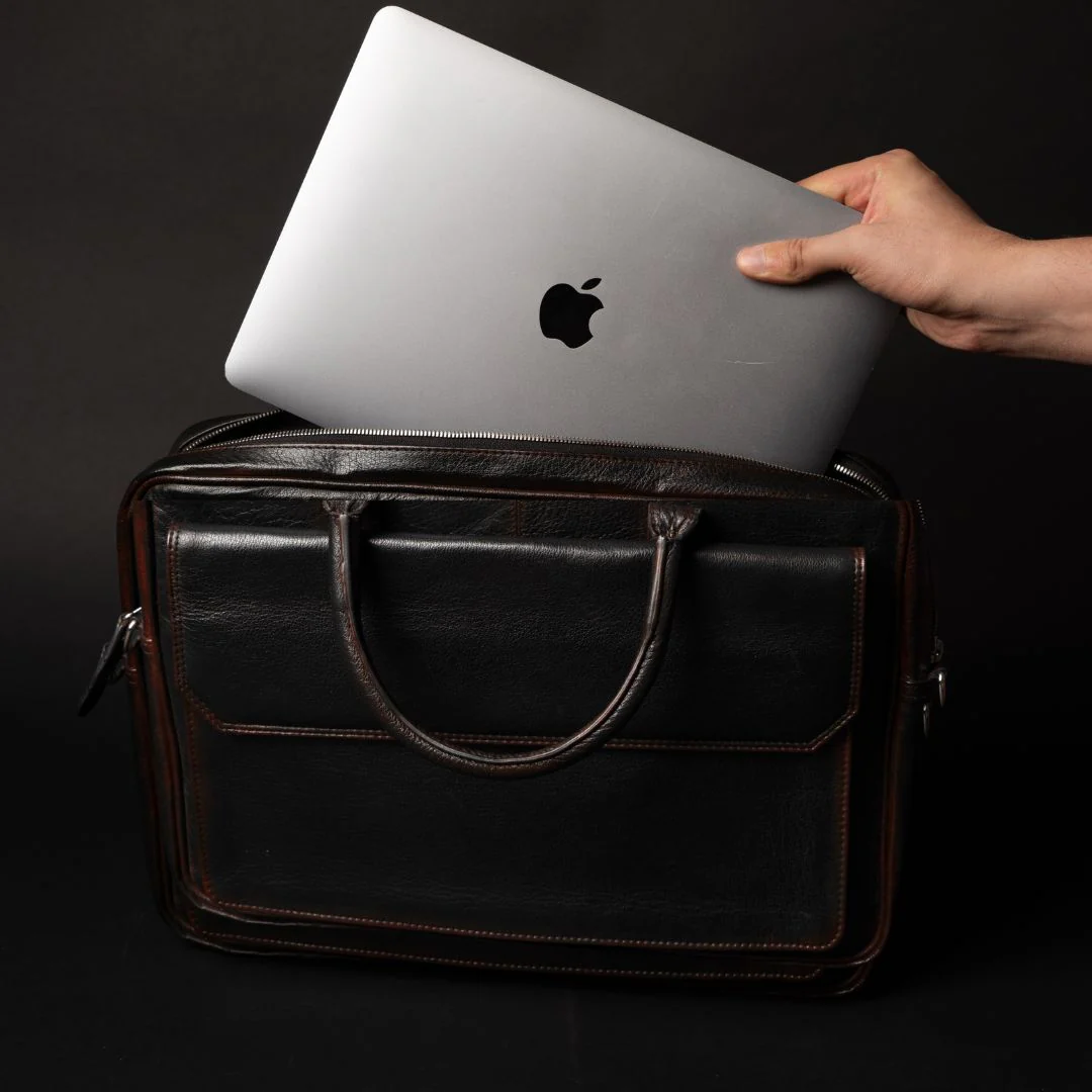 Ember - Hand-Dyed Full-Grain Leather Laptop Bag - Image 7