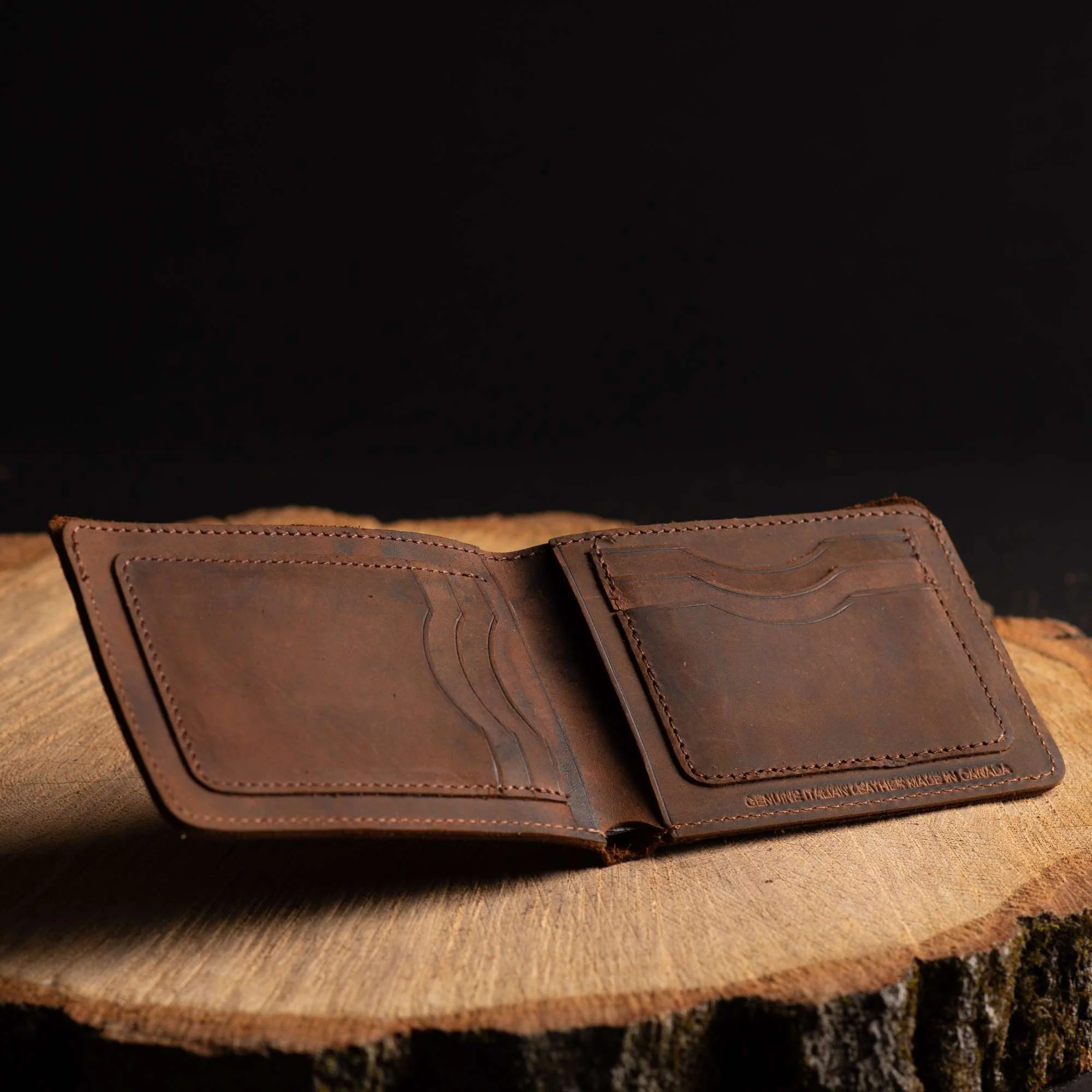 Flex - Cognac Full-Grain Distressed Leather Flexible Wallet - Image 3