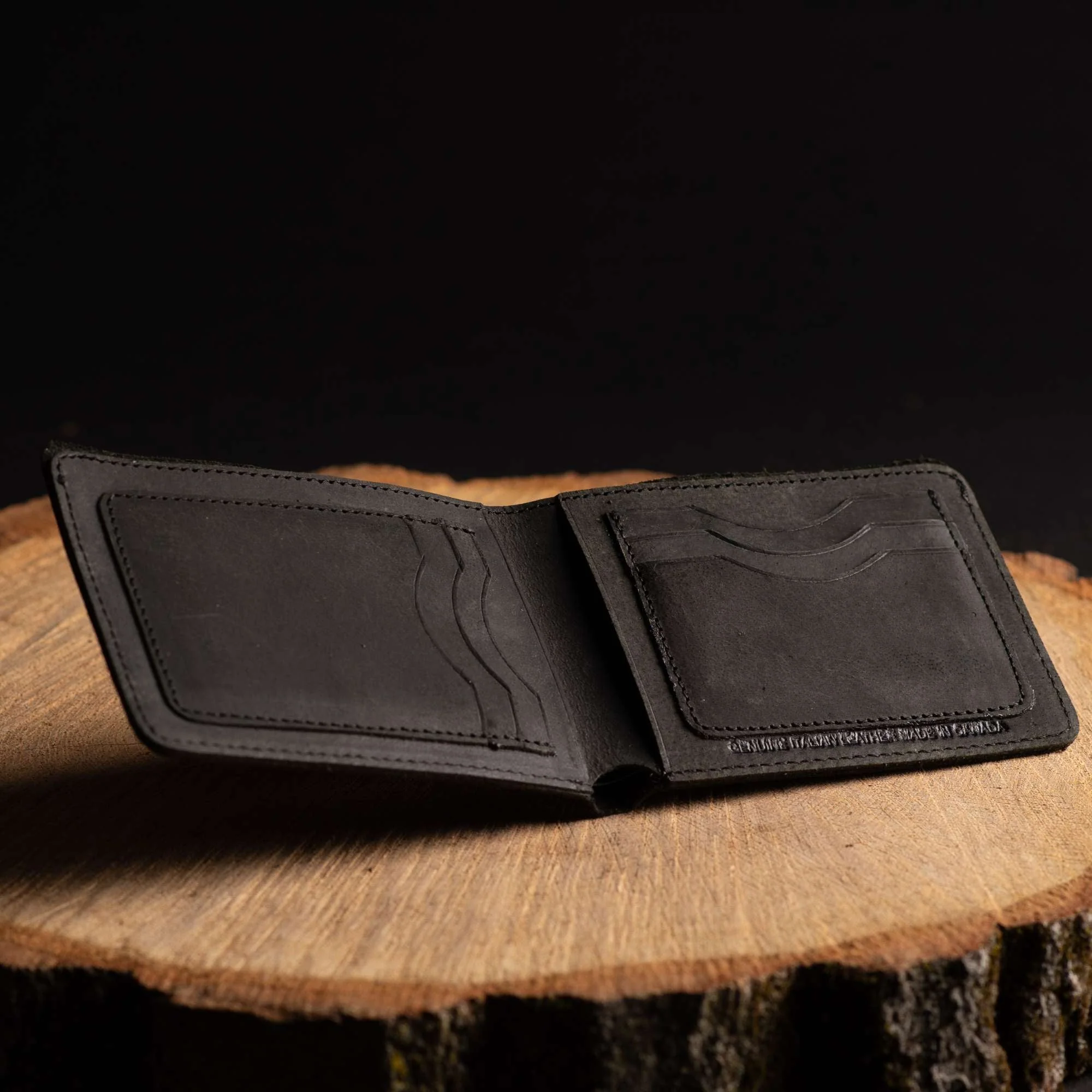 Flex - Espresso Brown Full-Grain Distressed Leather Flexible Wallet - Image 5