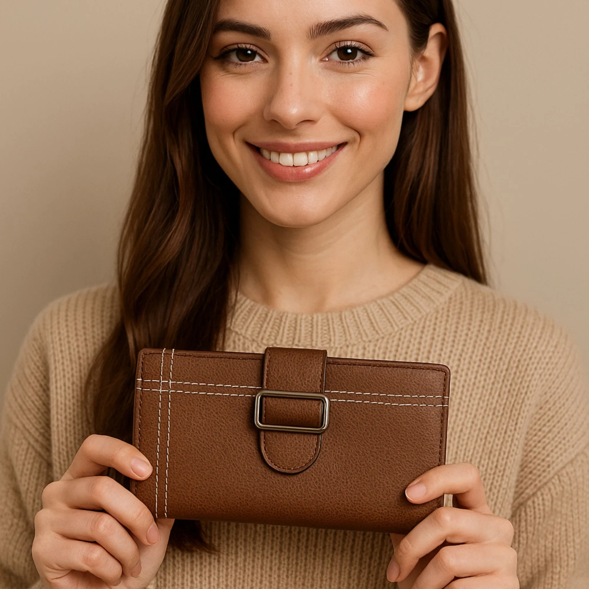 Madison - Women's Premium Pebble Grain Leather Wallet - Image 5