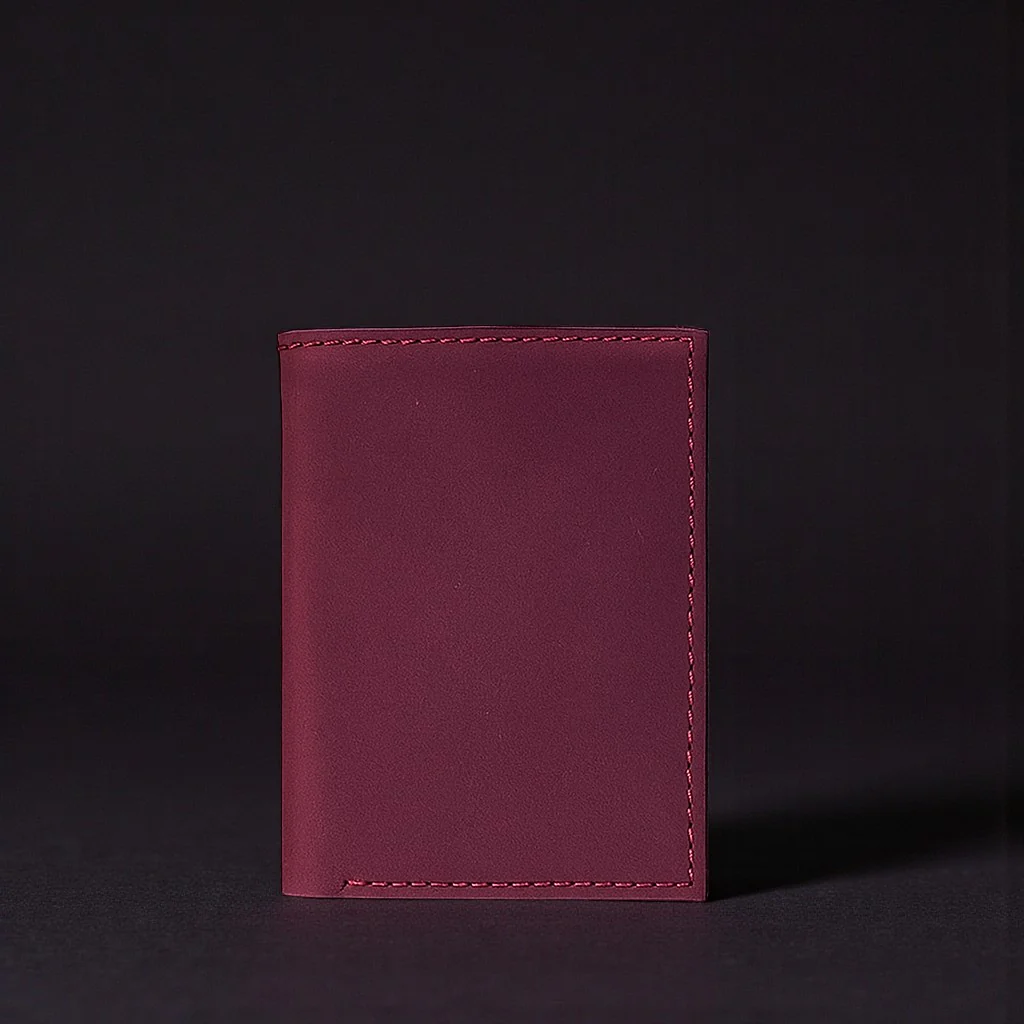 Meraki - Black Full Grain Leather Trifold Wallet - Image 7