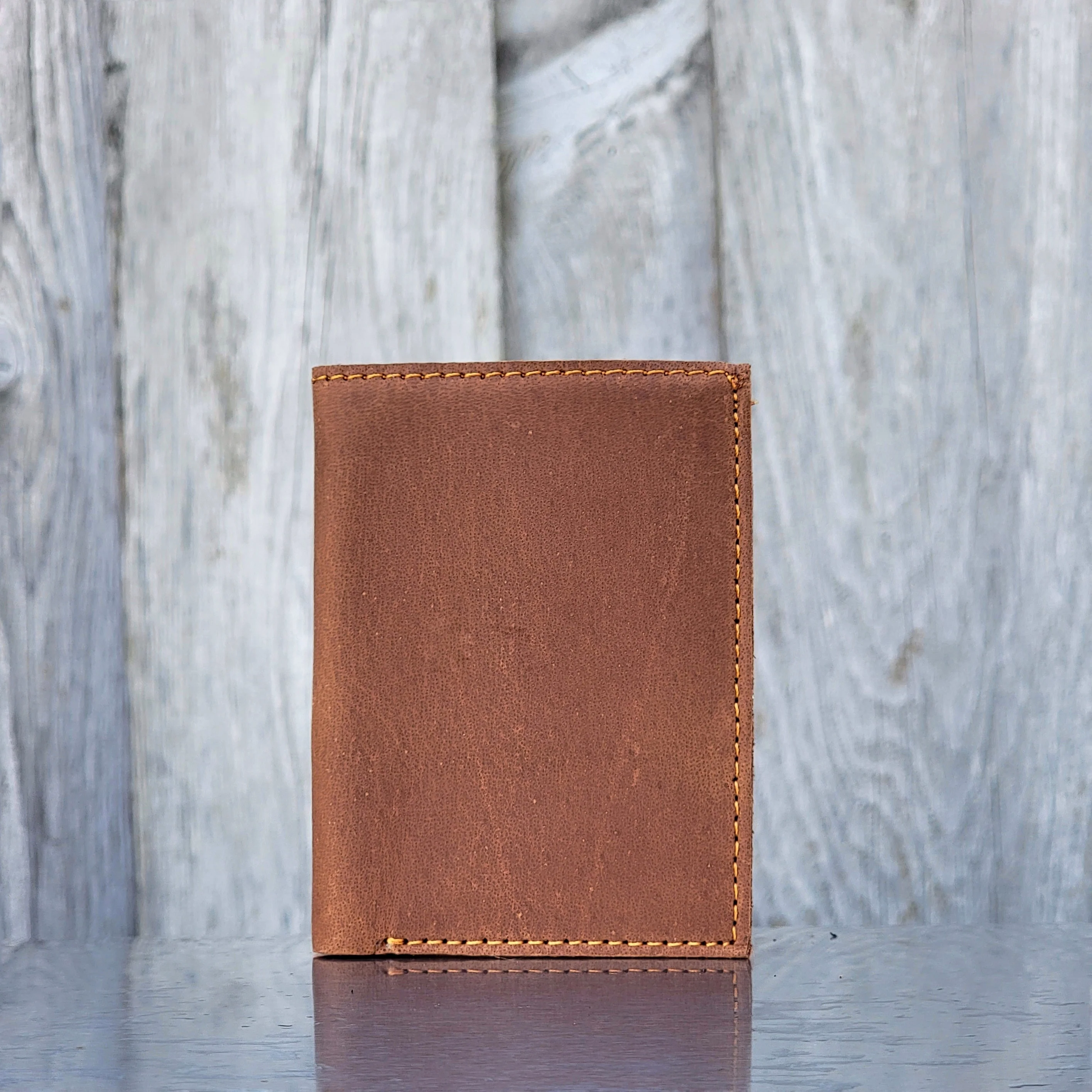 Meraki - Engraved Black Full Grain Leather Trifold Wallet - Image 6