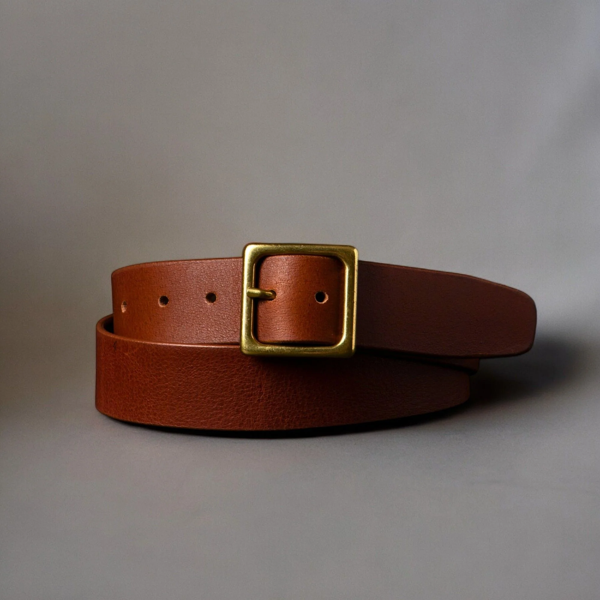 Sophie - Black Leather Dress Belt with Gold Square Buckle - Made in Canada - Image 6