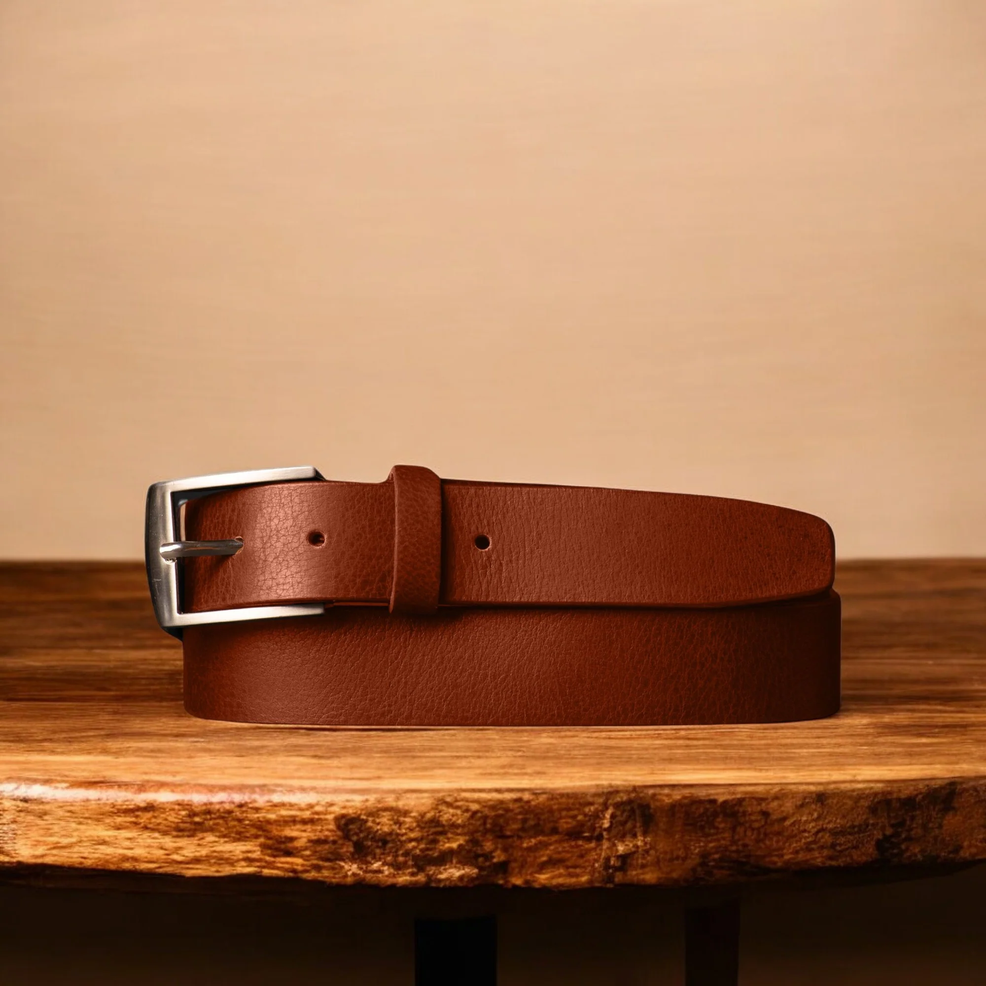 The Crest Belt - Slim Black 35mm 100% Full-Grain Leather Belt - Image 8