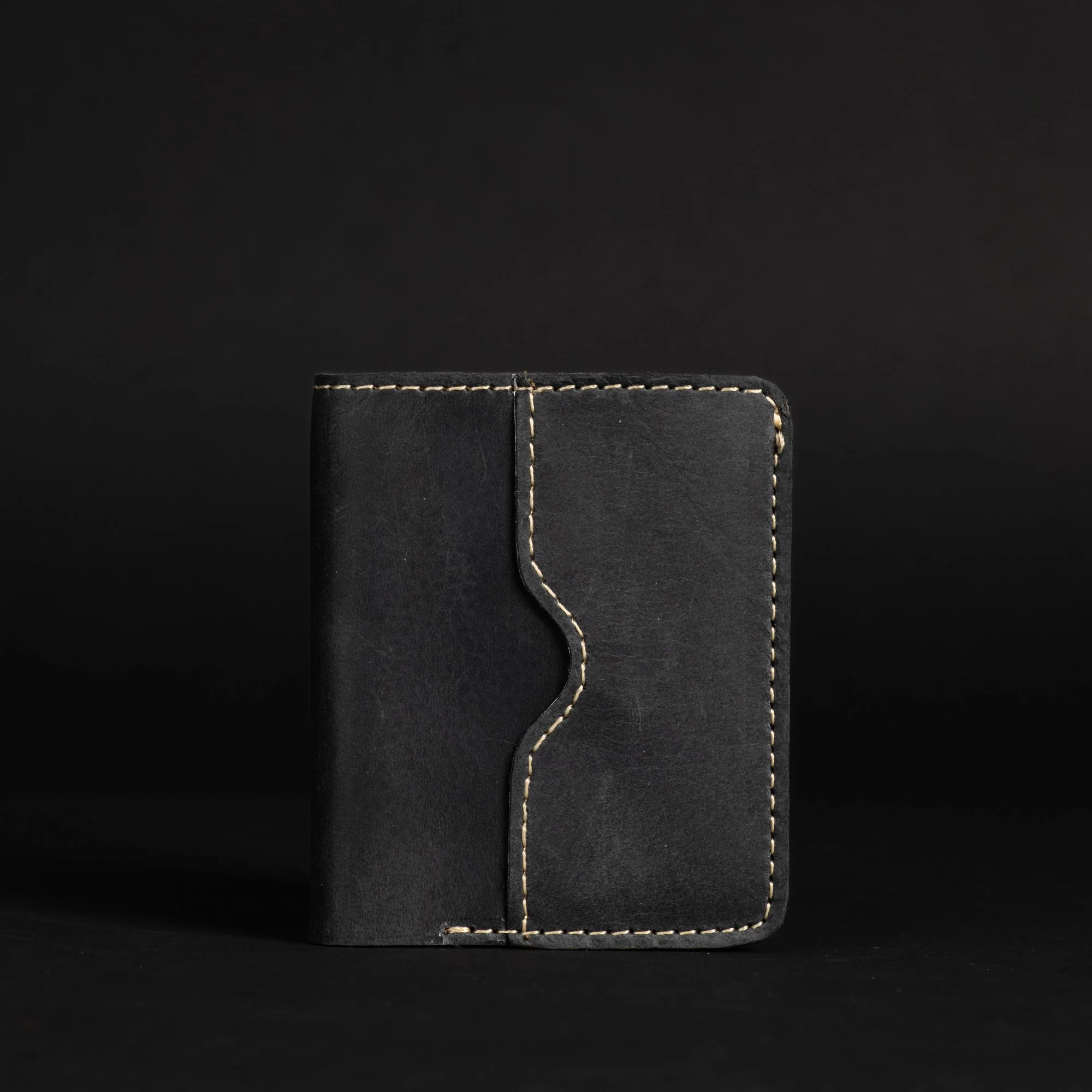The Driftgrain Card Holder Wallet - Brown Full Grain Leather Card Holder - Image 4