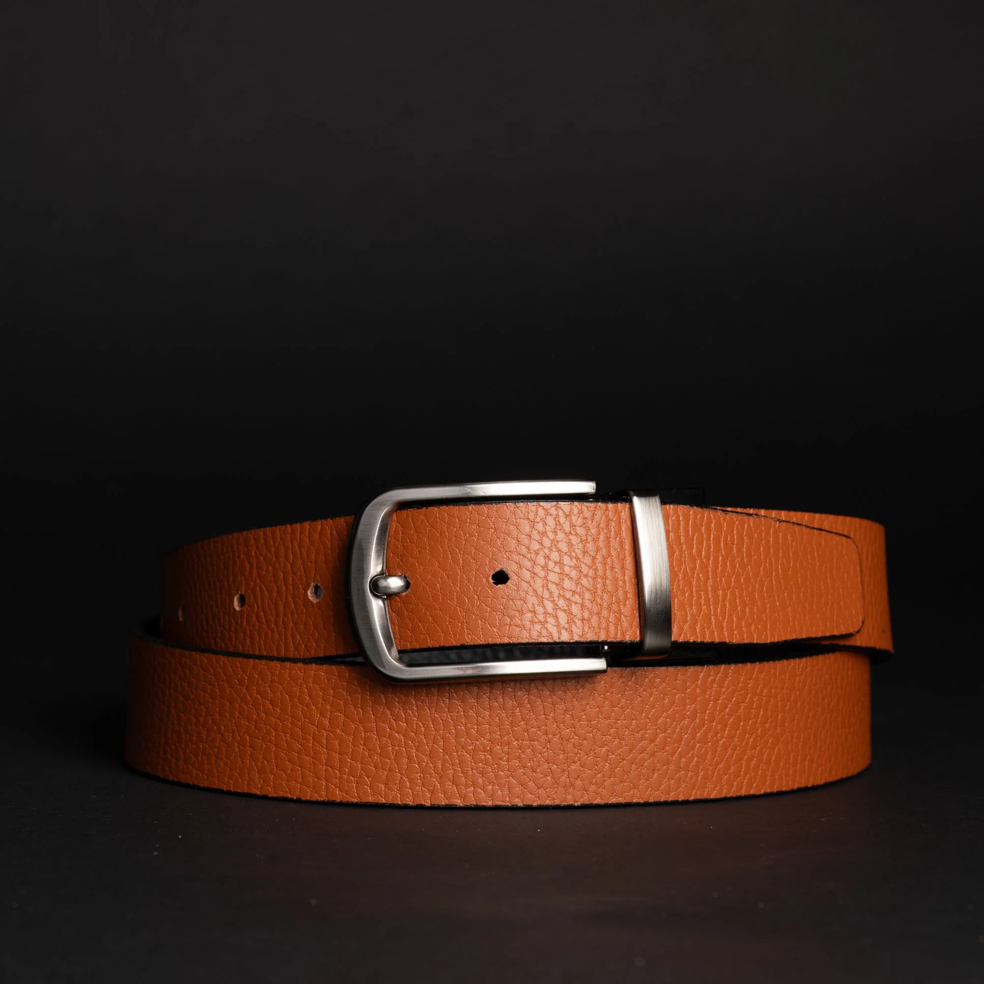 The Harvey Dent Belt - One Piece Reversible Black/Burgandy 100% Real Leather Belt - Image 4