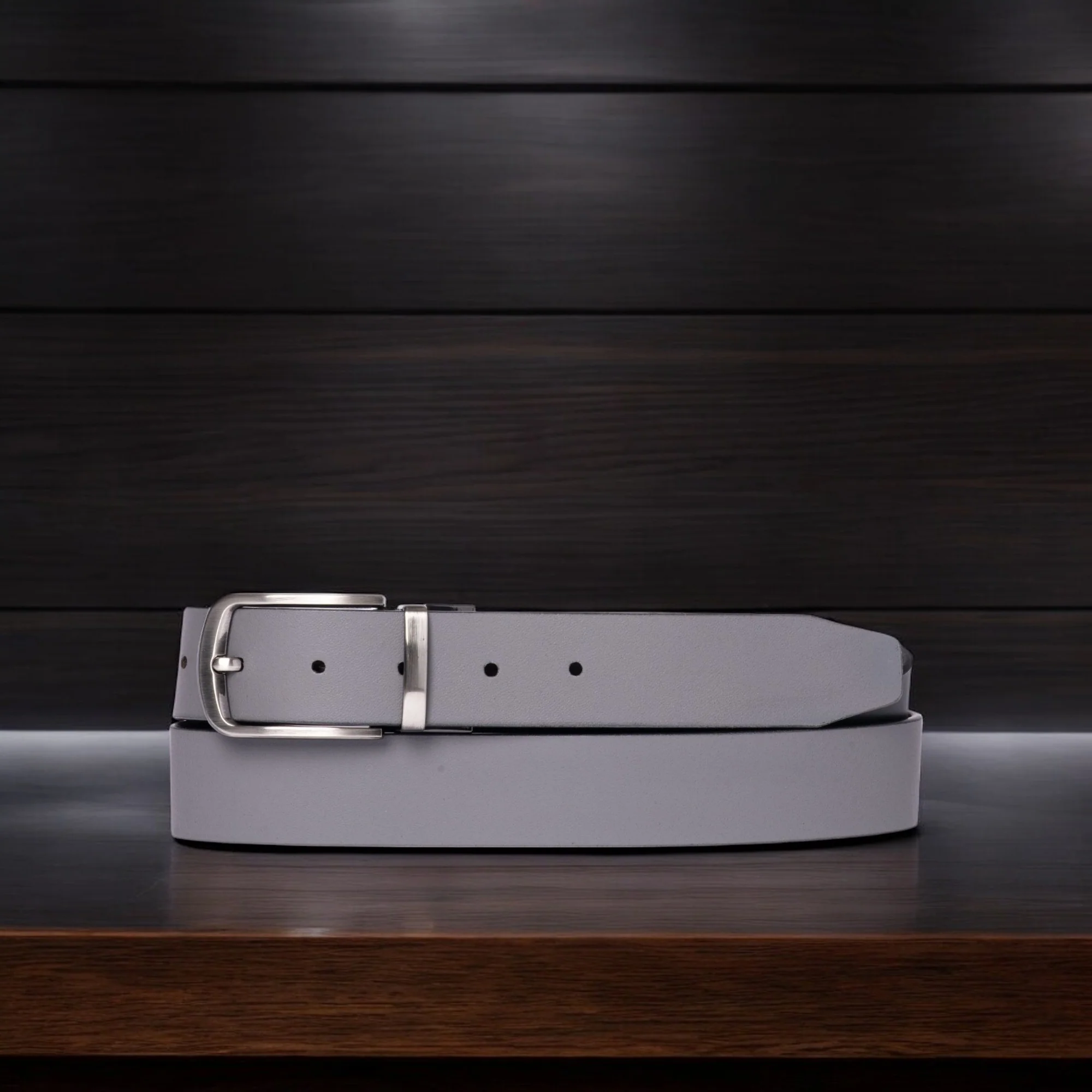 The Harvey Dent Belt - One Piece Reversible Black/Burgandy 100% Real Leather Belt - Image 6