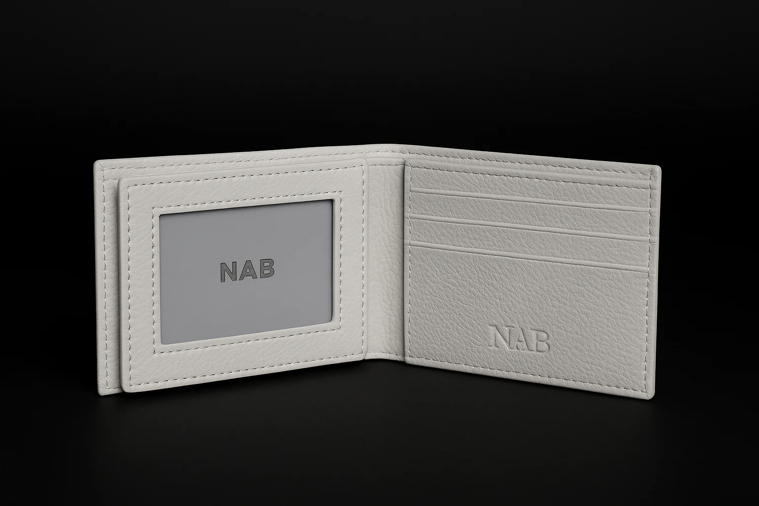 The Ivory Wallet - Premium White Pebbled Full Grain Leather Wallet - Image 2