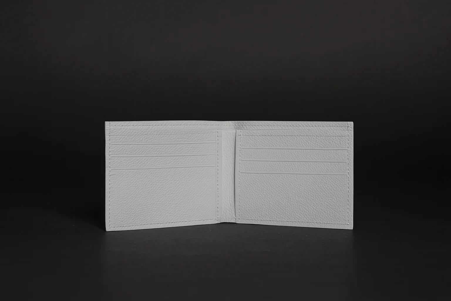 The Ivory Wallet - Premium White Pebbled Full Grain Leather Wallet - Image 3