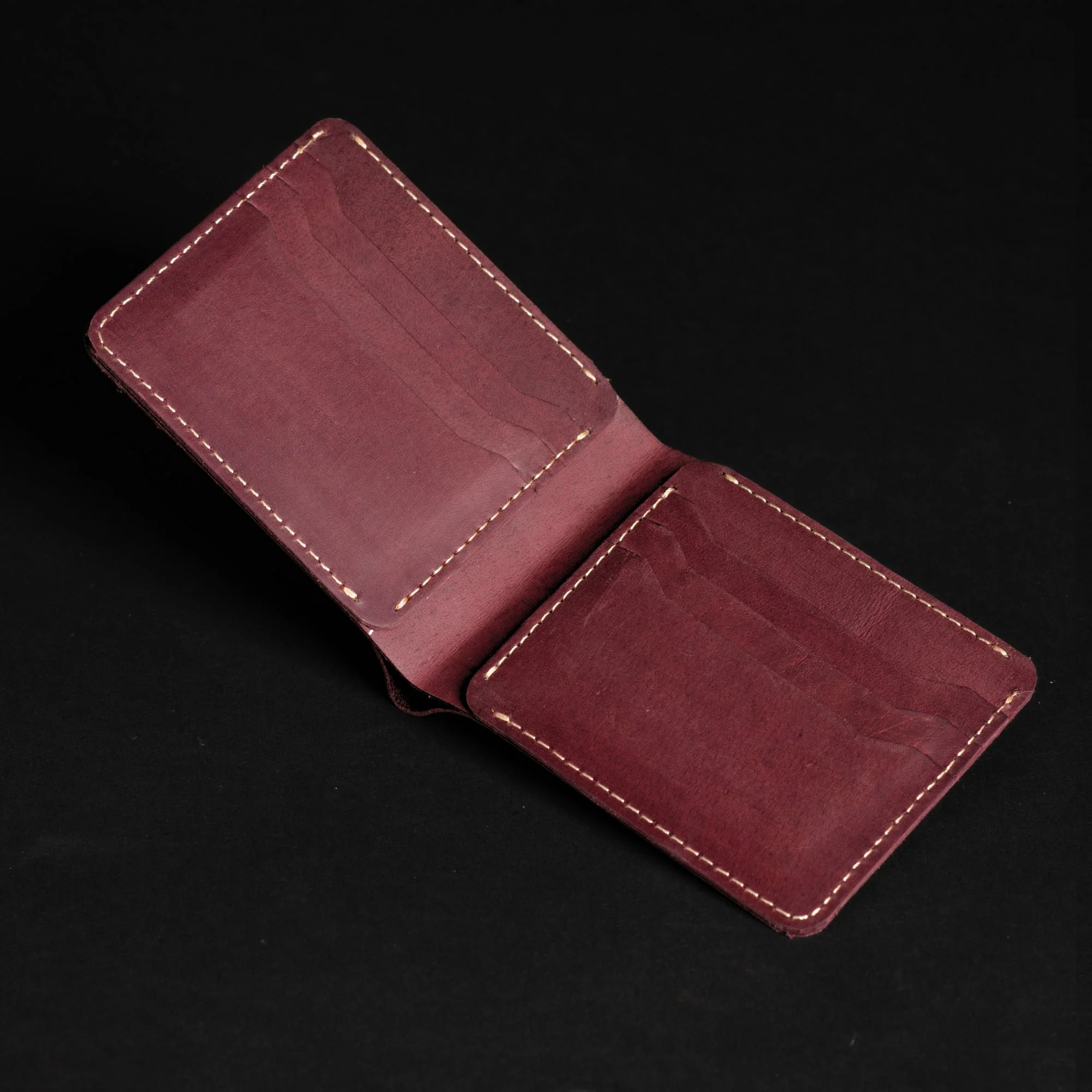 The Keystone Wallet - Burgundy Full-Grain Leather Wallet - Image 3