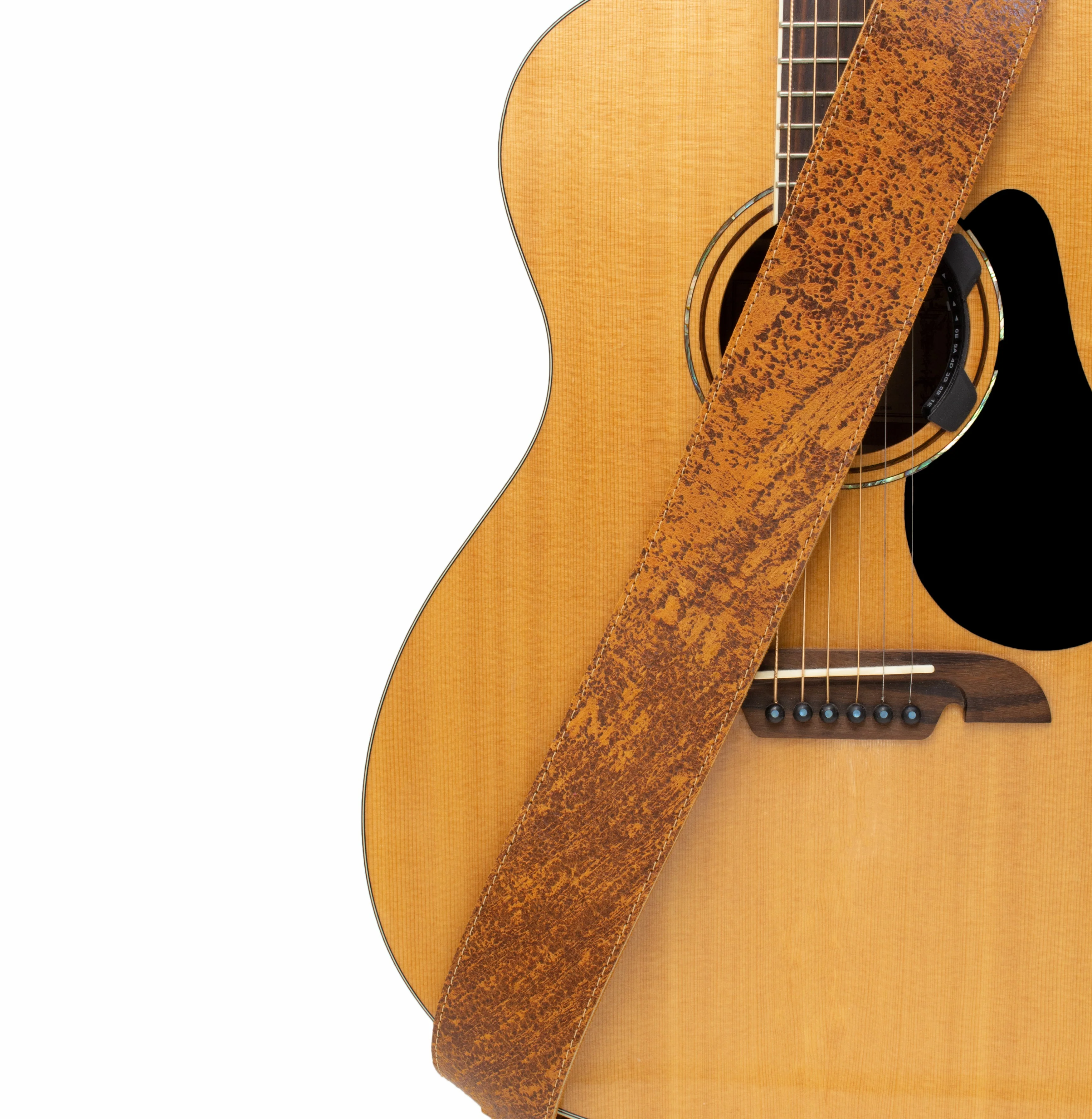 The Legend - Brown Heavyweight Smooth Full Grain Leather Guitar Strap - Image 10