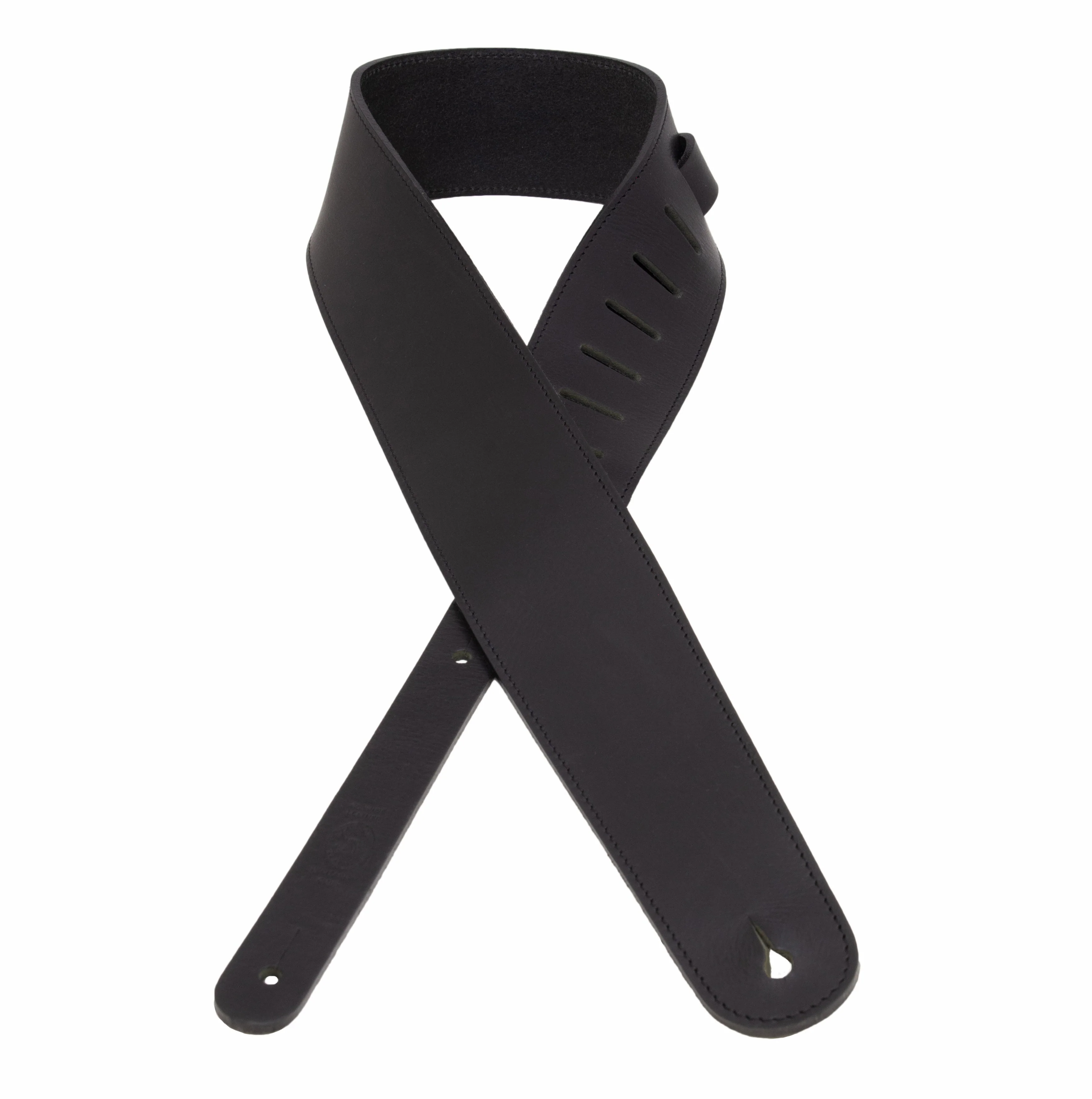 The Legend - Brown Heavyweight Smooth Full Grain Leather Guitar Strap - Image 3