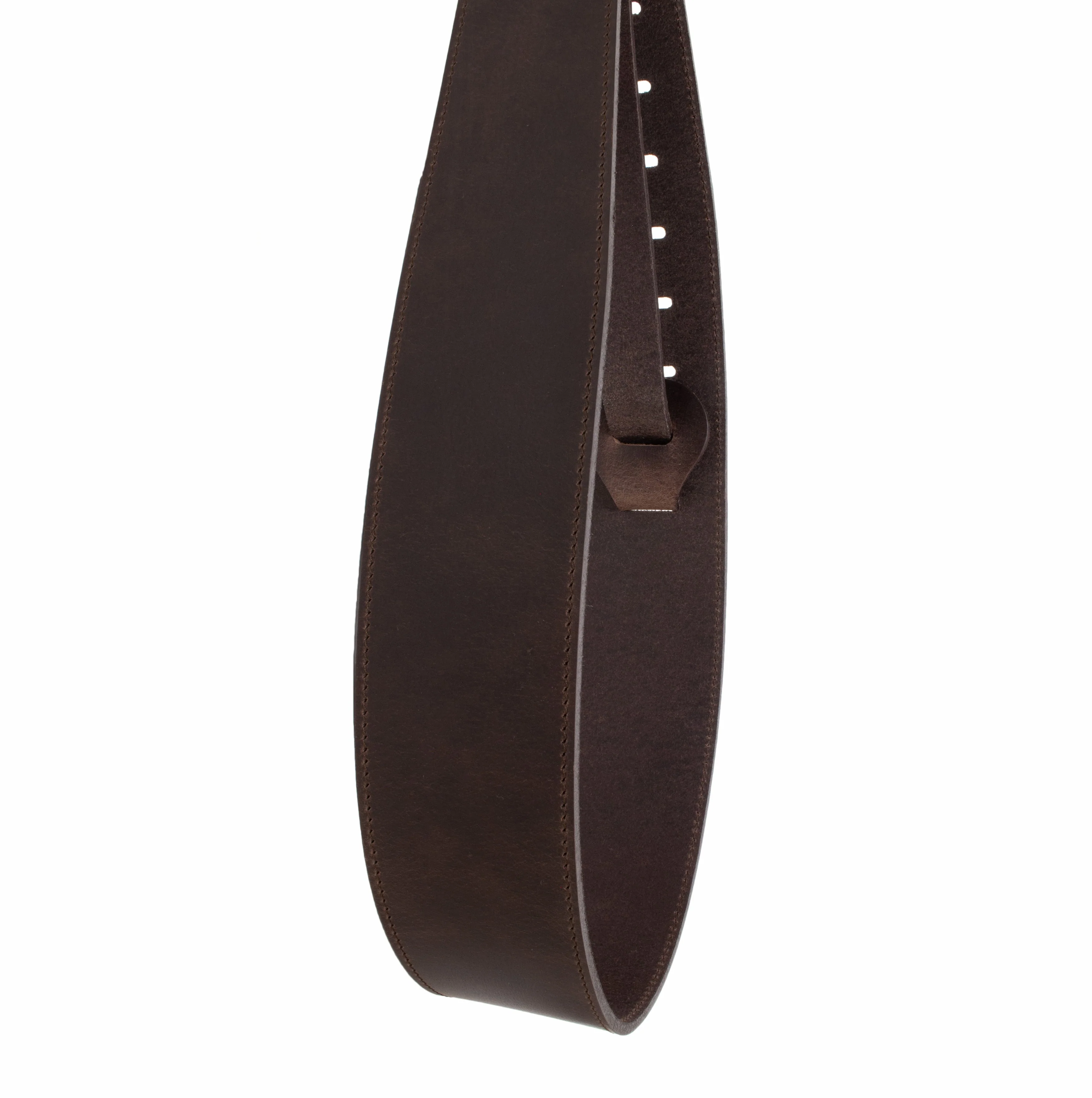 The Legend - Brown Heavyweight Smooth Full Grain Leather Guitar Strap - Image 7