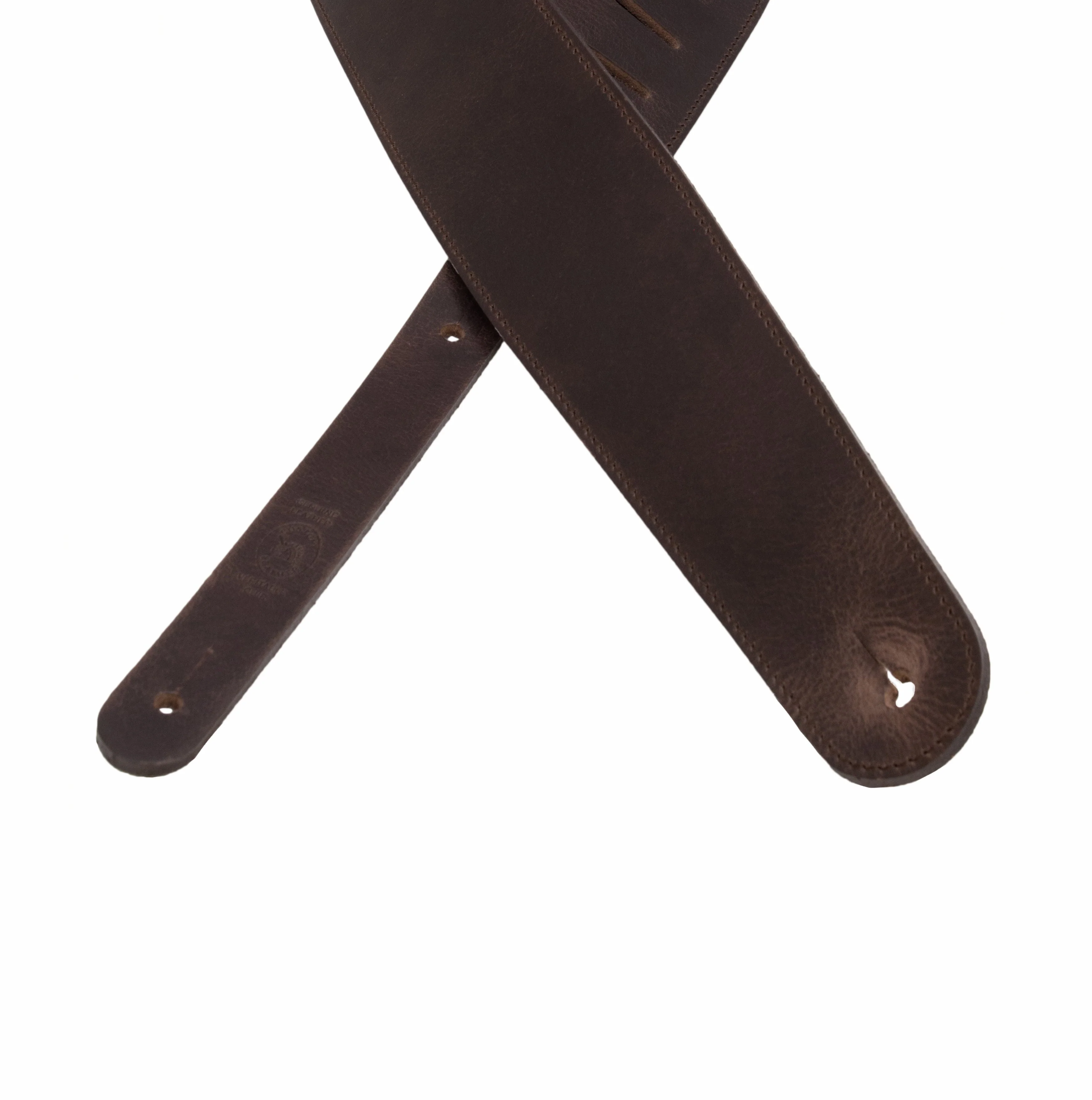 The Legend - Spotted Cognac Heavyweight Smooth Full Grain Leather Guitar Strap - Image 7