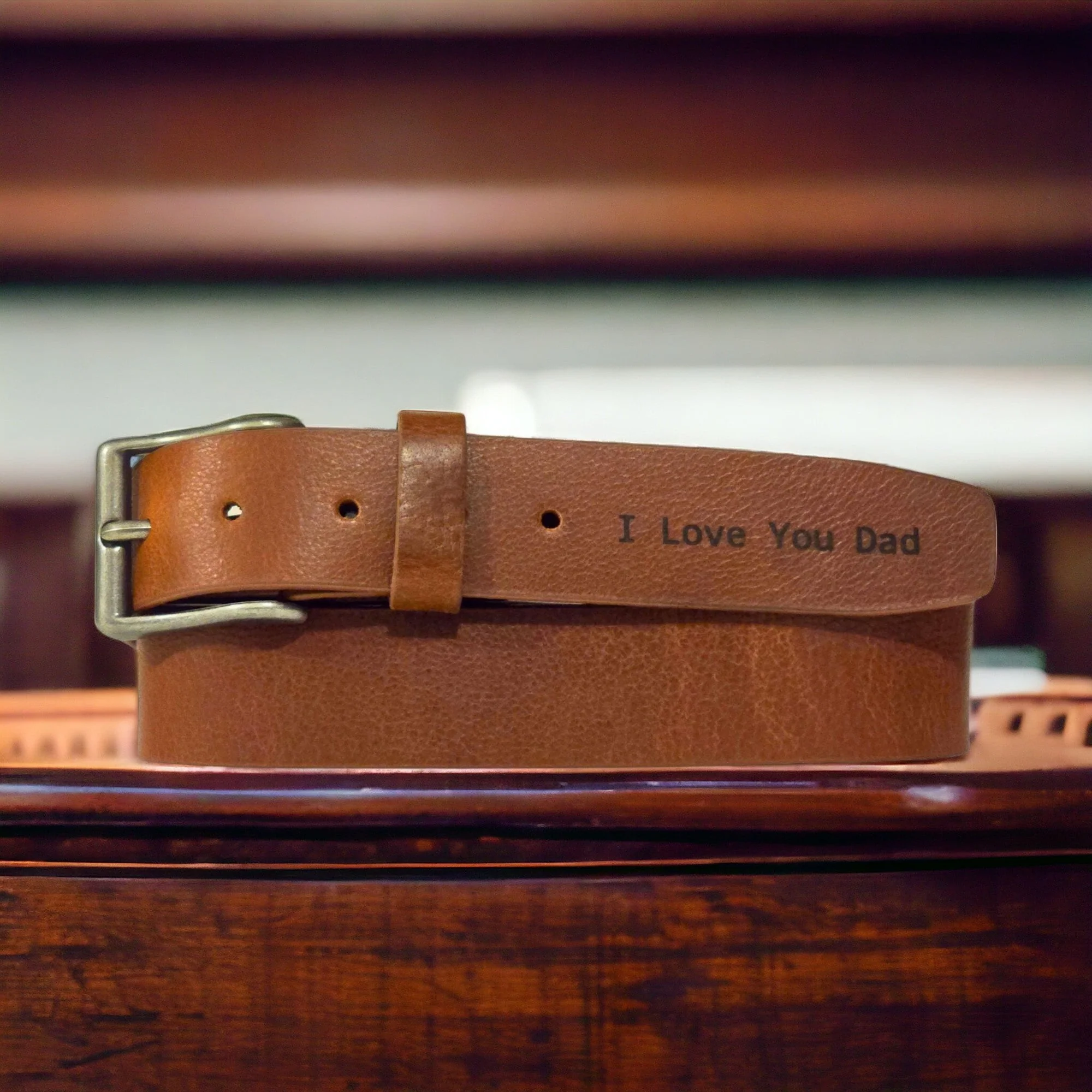 The Long Haul Belt - Black Custom Engraved Leather Belt - Image 6