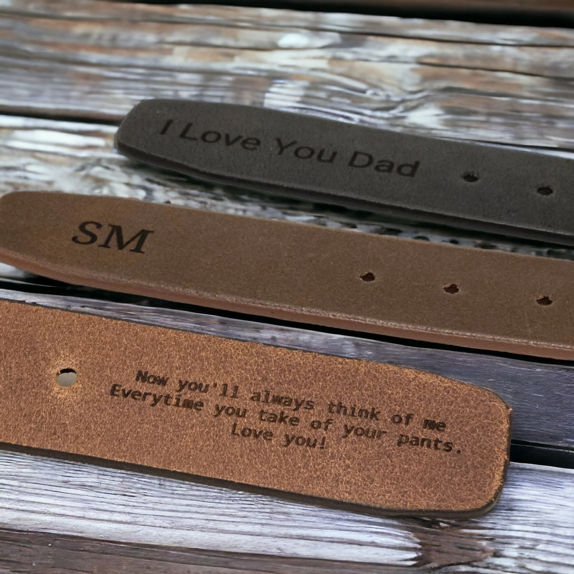 The Long Haul Belt - Brown Custom Engraved Leather Belt - Image 4