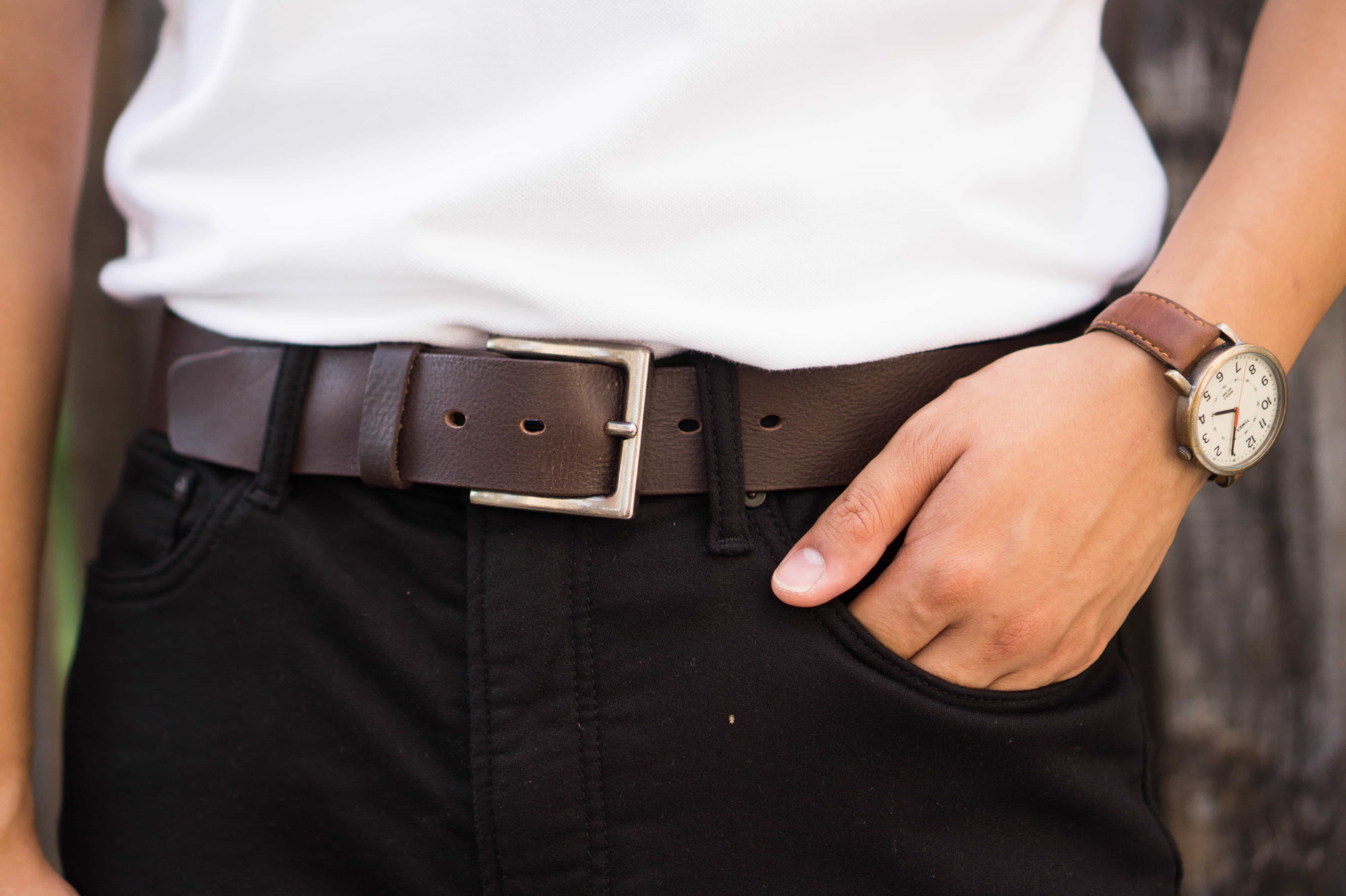 The Long Haul Belt - Cognac Custom Engraved Leather Belt - Image 11