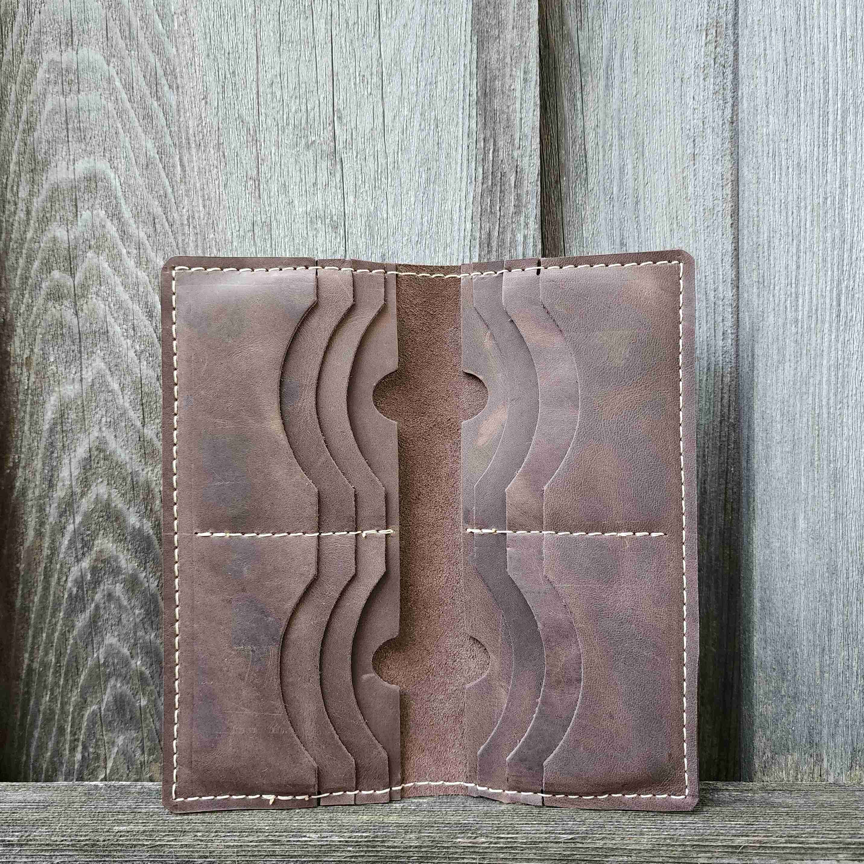 The Long Wallet - Brown 100% Full-Grain Leather Long Wallet - Image 4