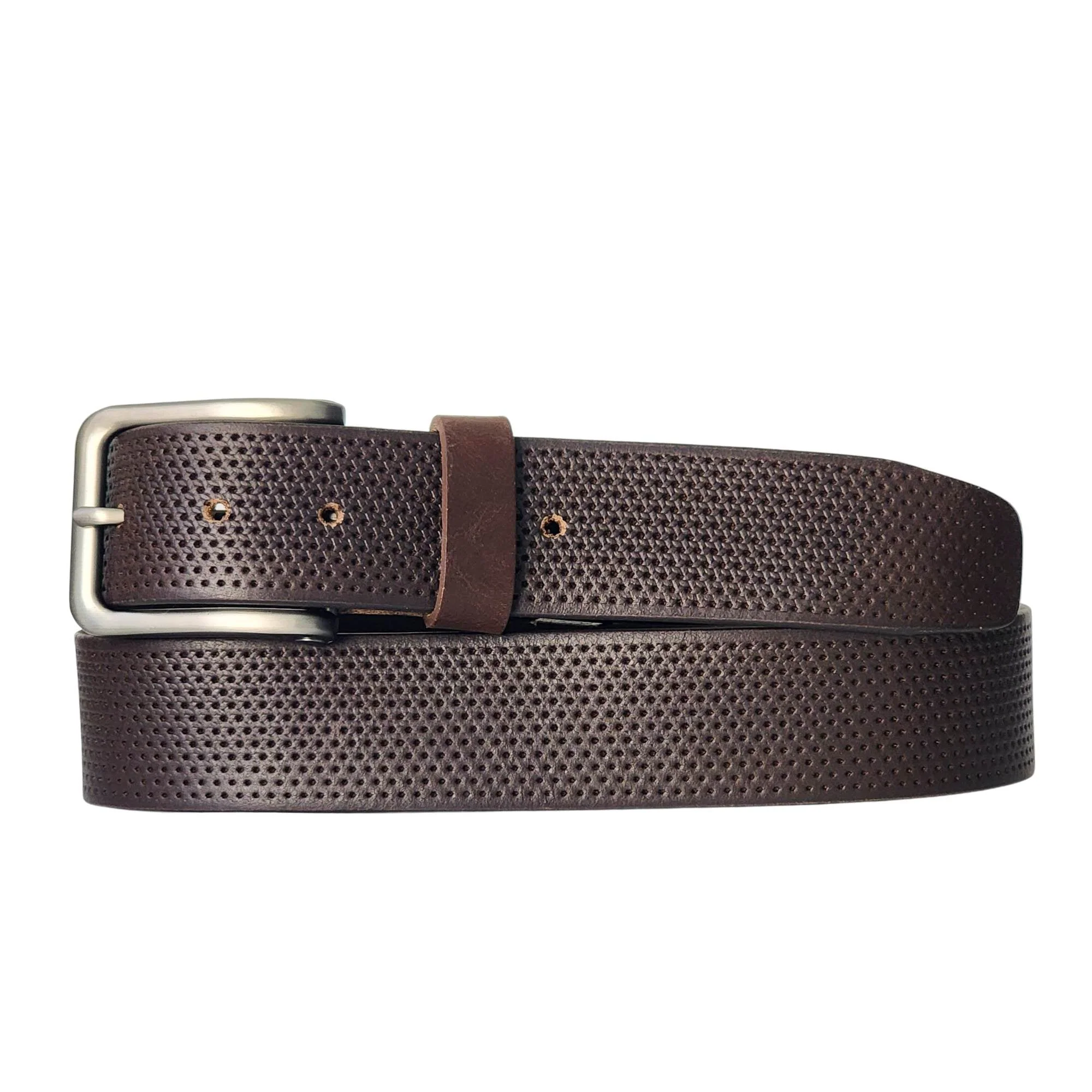 The Matrix Belt - Black Perforated 100% Full-Grain Leather Belt - Image 6