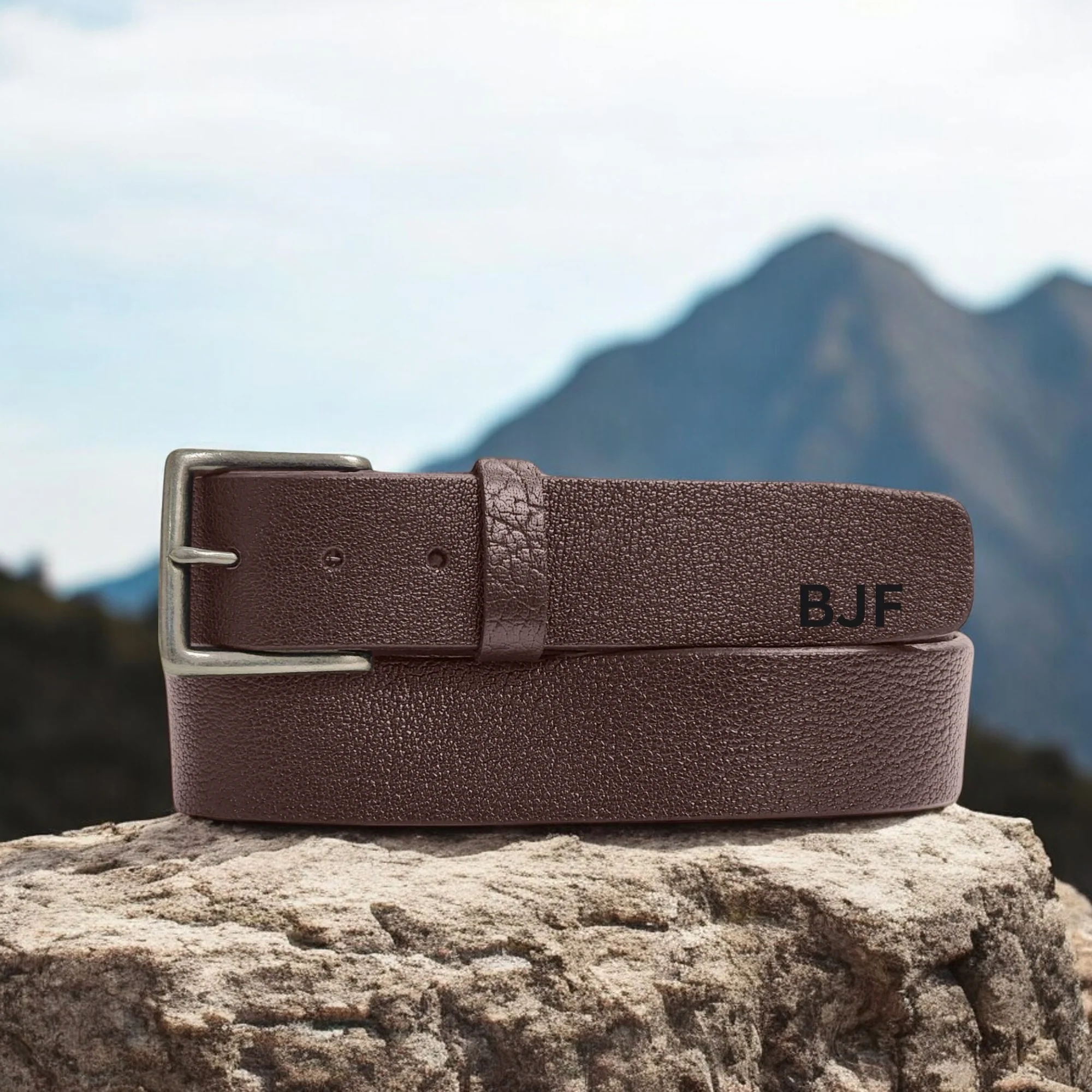 The Maverick Belt - Extra Thick Engraved Black Leather Belt - Image 7