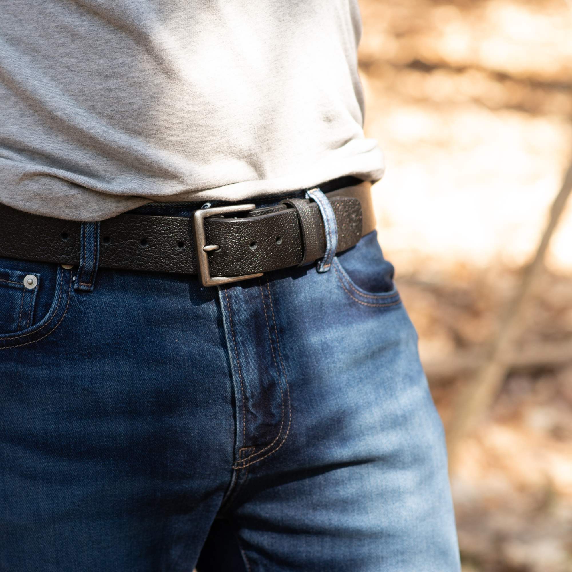 The Maverick Belt - Extra Thick 100% American Pebble Grain Bison Leather Belt - Image 4
