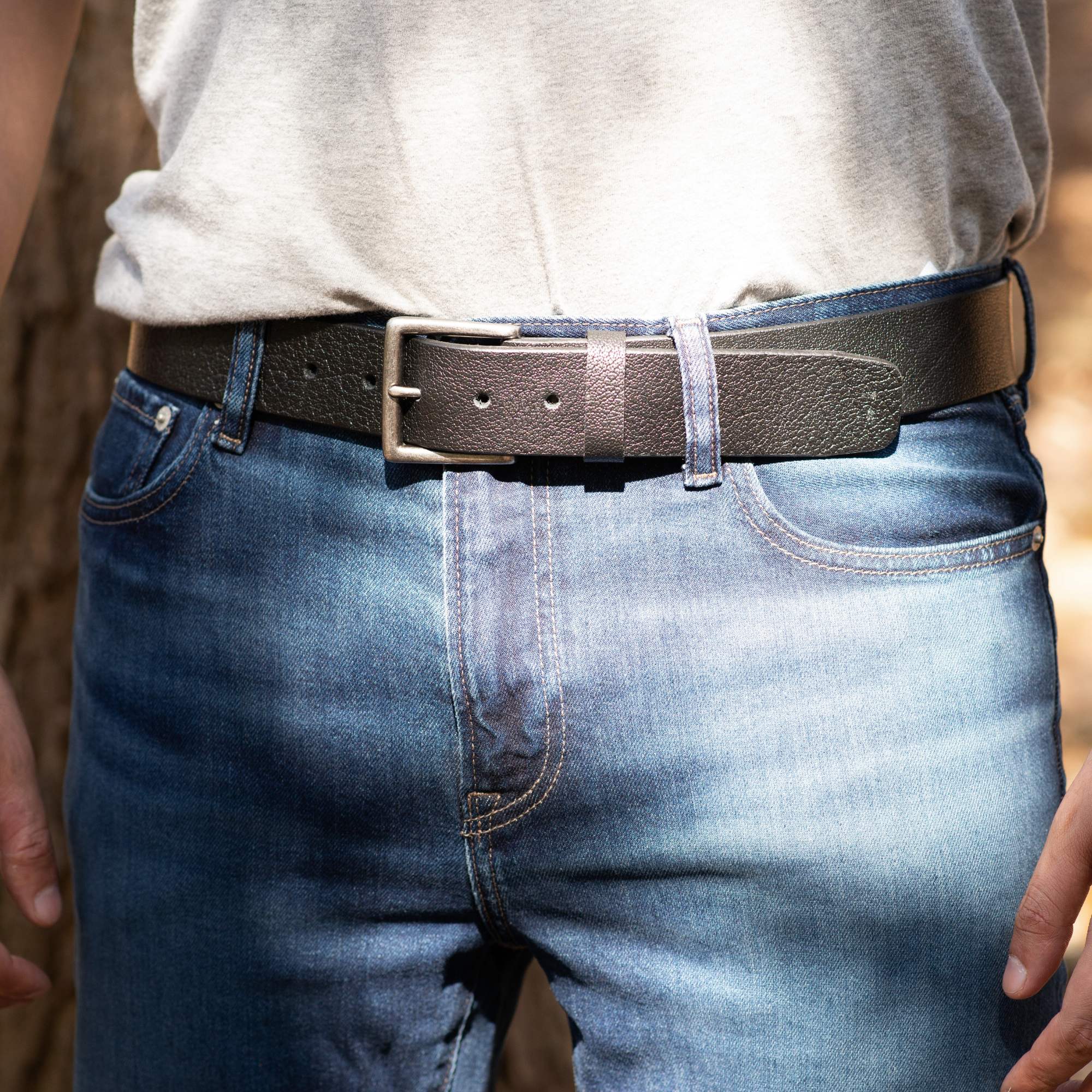 The Maverick Belt - Extra Thick 100% American Pebble Grain Bison Leather Belt - Image 6