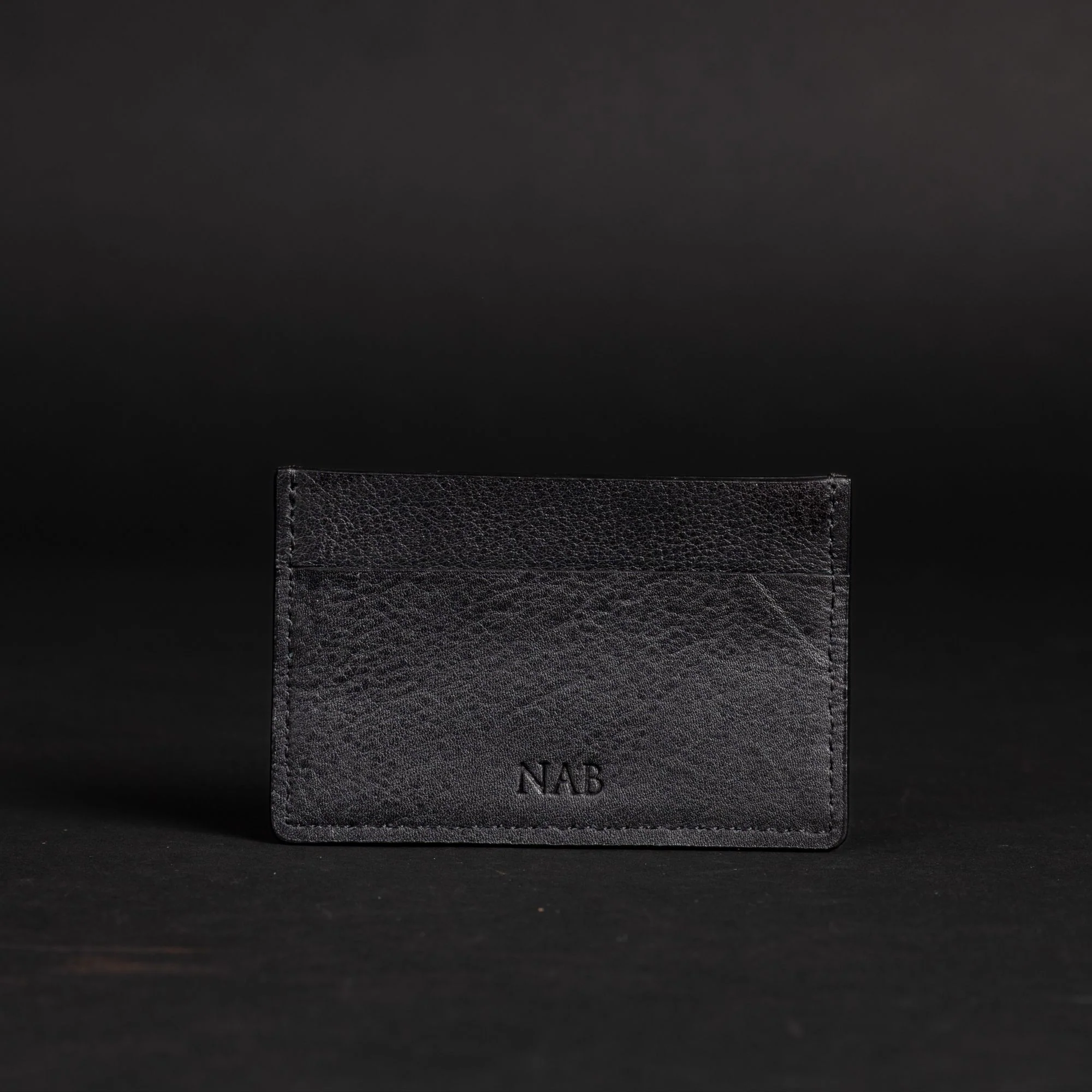 The Maverick Cardholder - Cognac American Pebble Grain Bison Leather Cardholder - Image 4