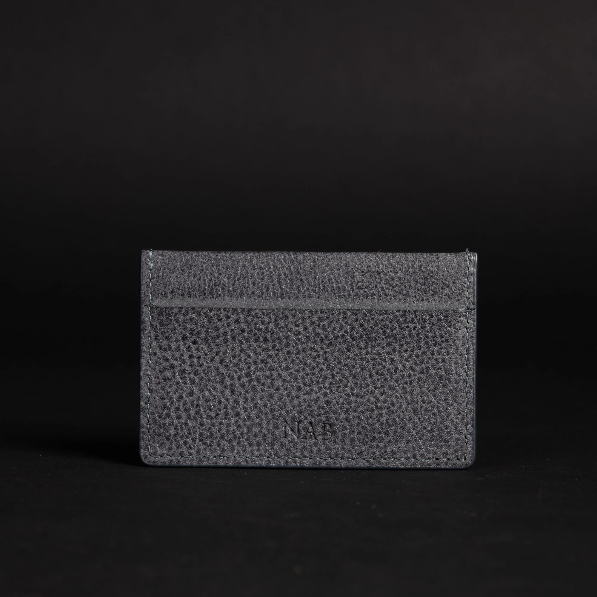 The Maverick Cardholder - Cognac American Pebble Grain Bison Leather Cardholder - Image 6