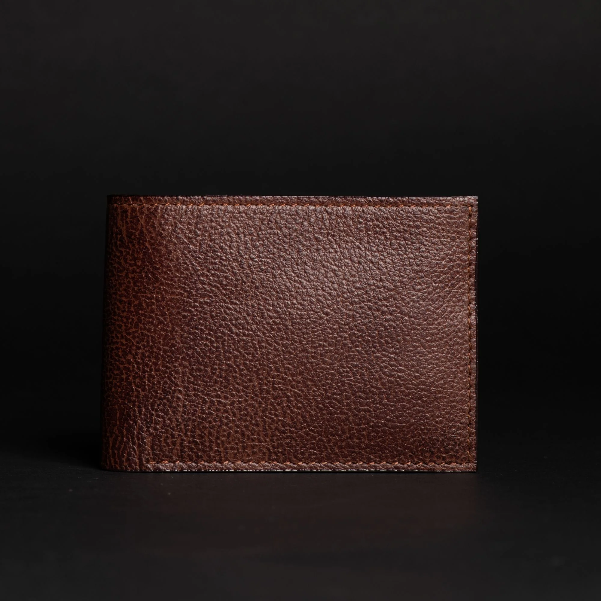 The Maverick Wallet - Black American Pebble Grain Bison Leather Wallet - Image 4