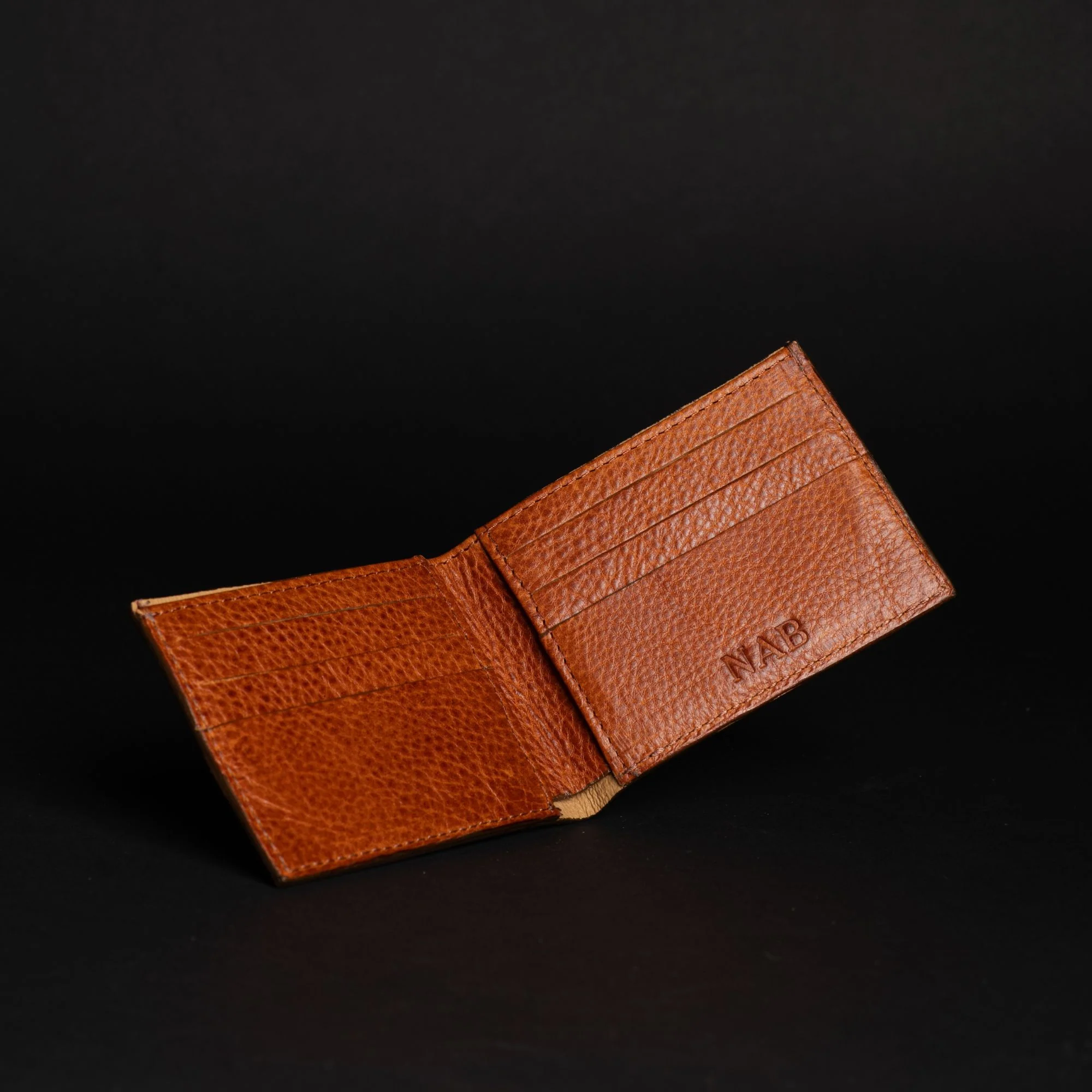 The Maverick Wallet - Black American Pebble Grain Bison Leather Wallet - Image 7