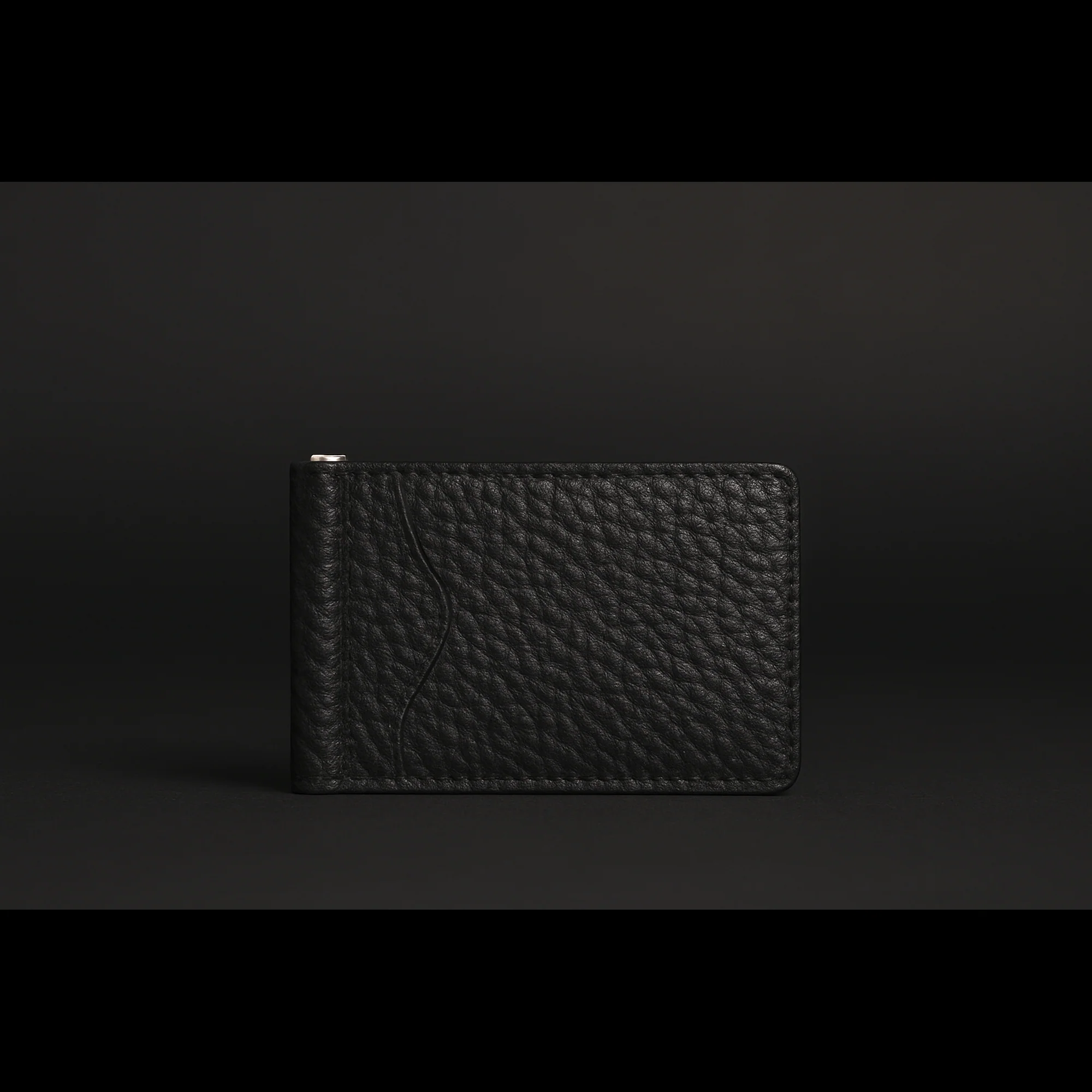 The Maverick Card Holder - Slim Bison Leather Money Clip Wallet - Image 2