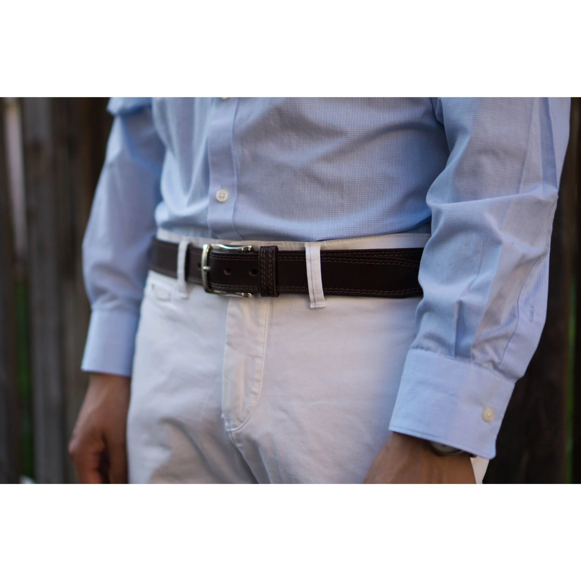 The Milestone Belt - Black Formal 100% Real Leather Belt - Image 6