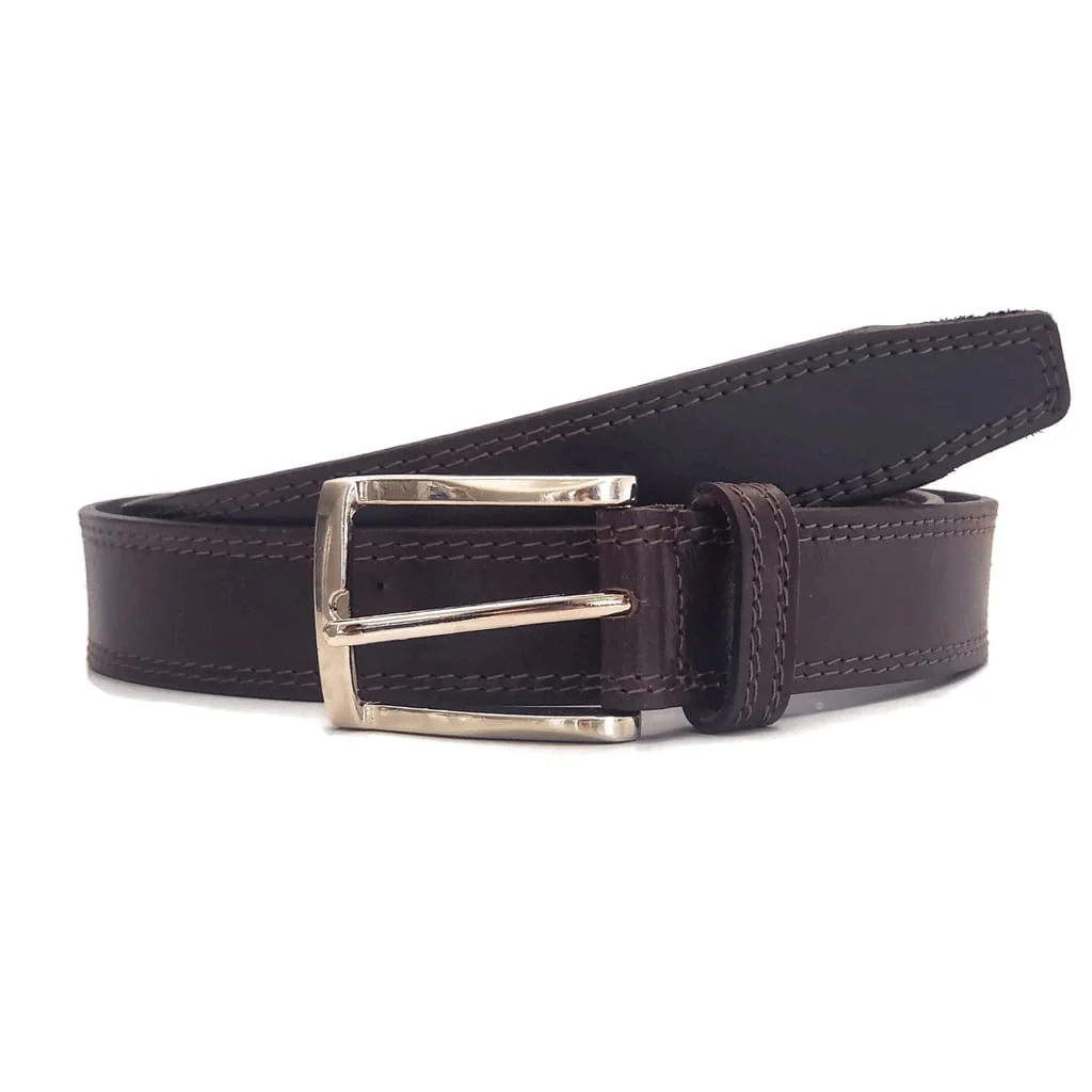 The Milestone Belt - Black Formal 100% Real Leather Belt - Image 10