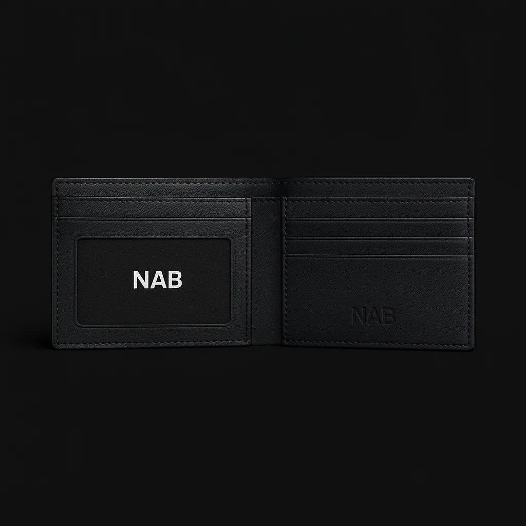The Onyx Wallet - Premium Black Nappa Full Grain Leather Wallet - Image 2
