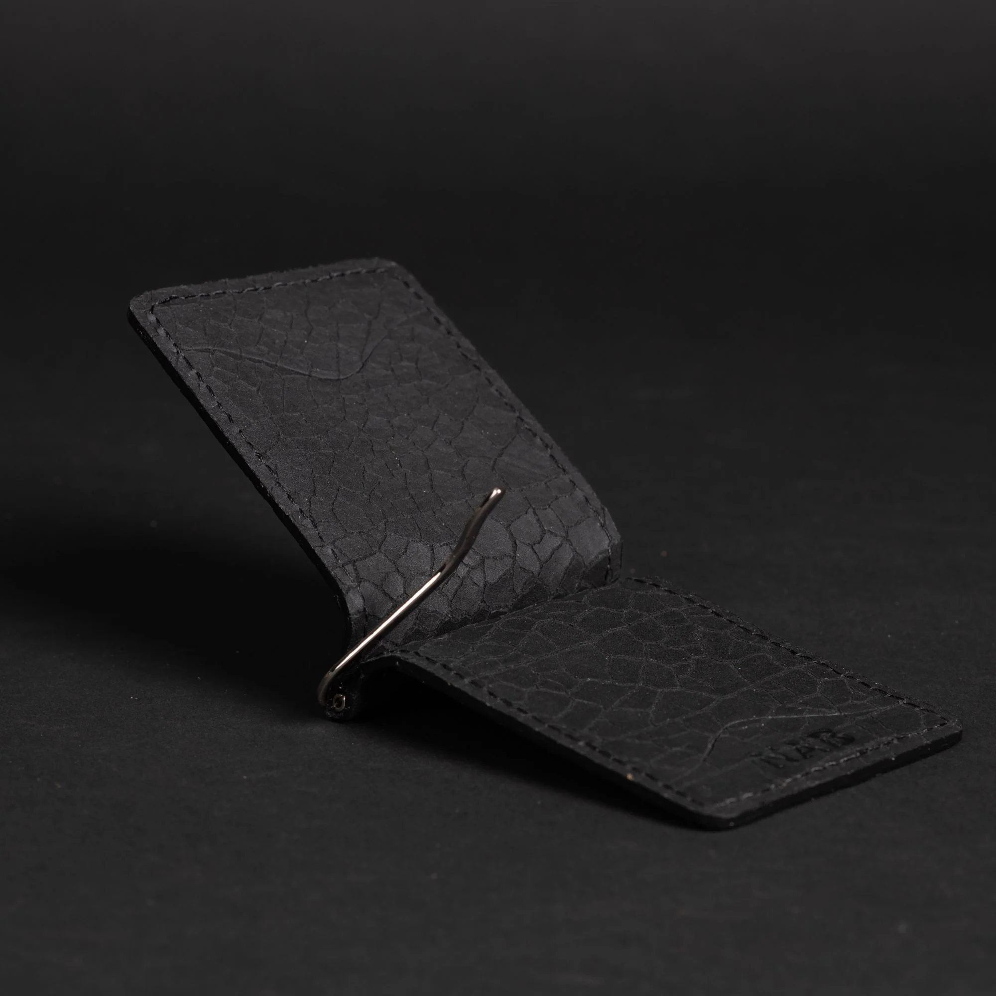 The Pinnacle Wallet - Limited Edition Black Slim Money Clip Crackled Pattern - Image 3