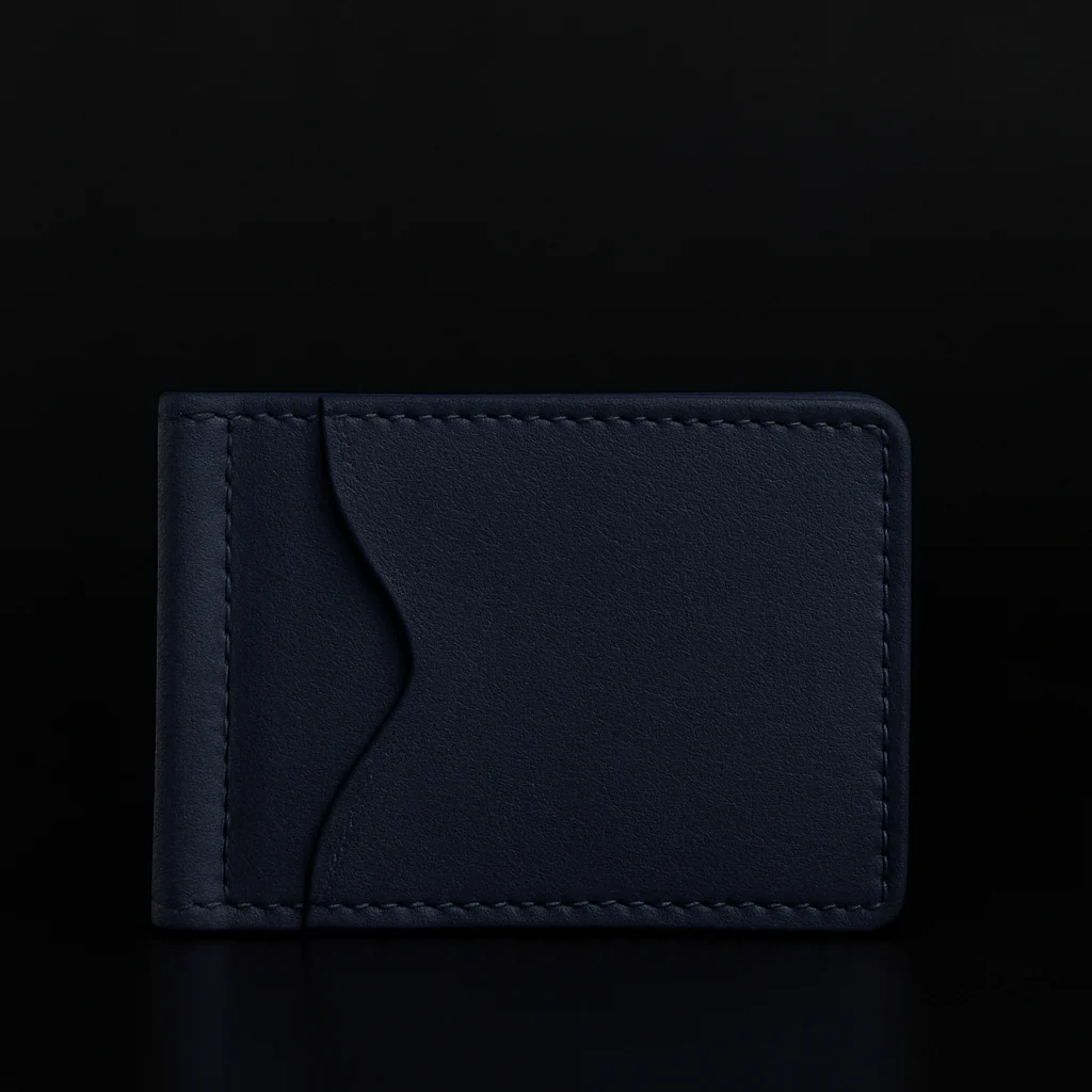 The Pinnacle Wallet - Black Slim Money Clip Pebble Grain Leather Wallet - Image 9