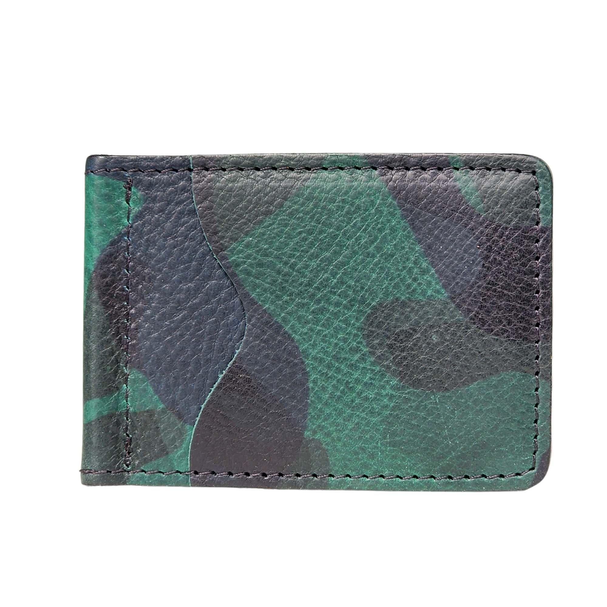 The Pinnacle Wallet - Limited Edition Camo Slim Money Clip Pebble Grain Leather Wallet - Image 3